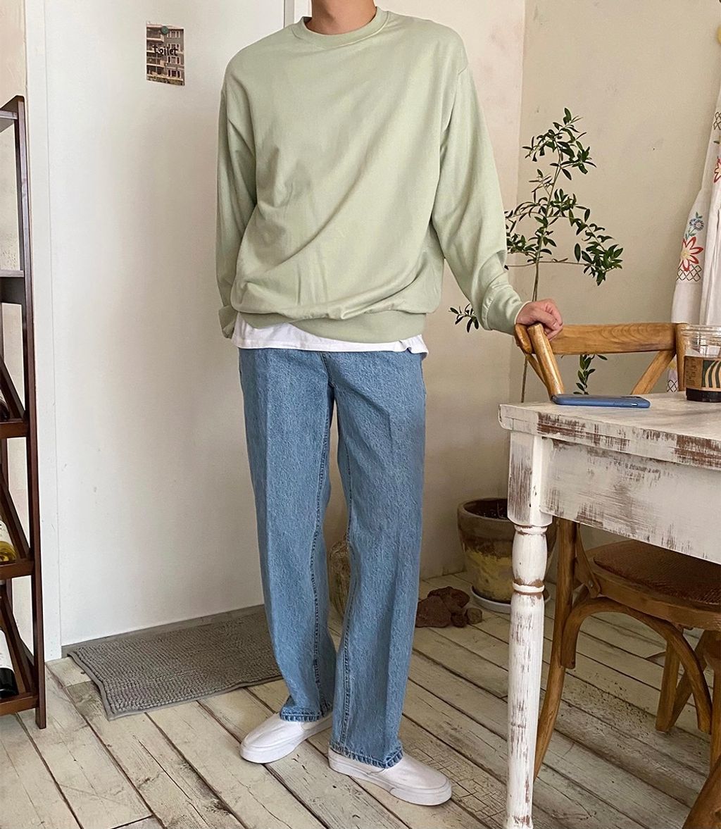 OPPAKOREA 日常牛仔寬褲 (5色)