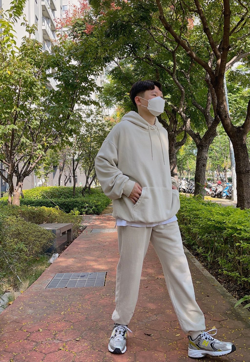 OPPAKOREA 綁帶水洗縮口棉褲 (4色) (可搭配套裝)