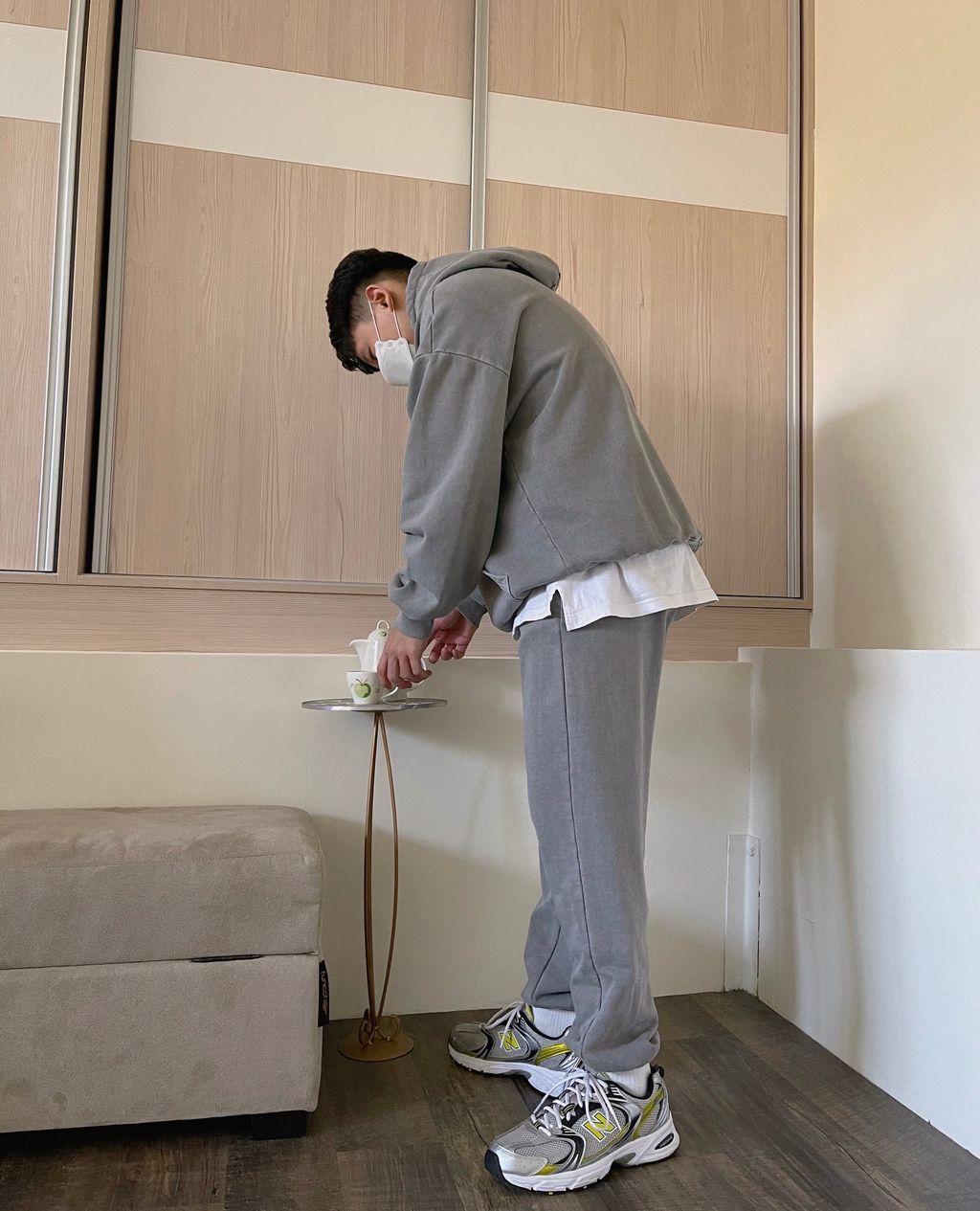 OPPAKOREA 綁帶水洗縮口棉褲 (4色) (可搭配套裝)