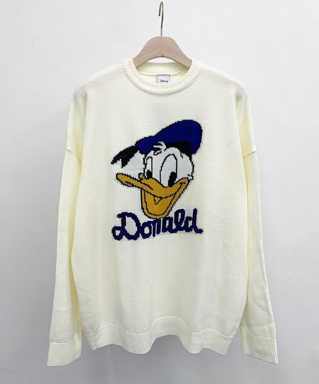 OPPAKOREA Donald 刺繡唐老鴨厚磅針織衫 (迪士尼正版) (4色)