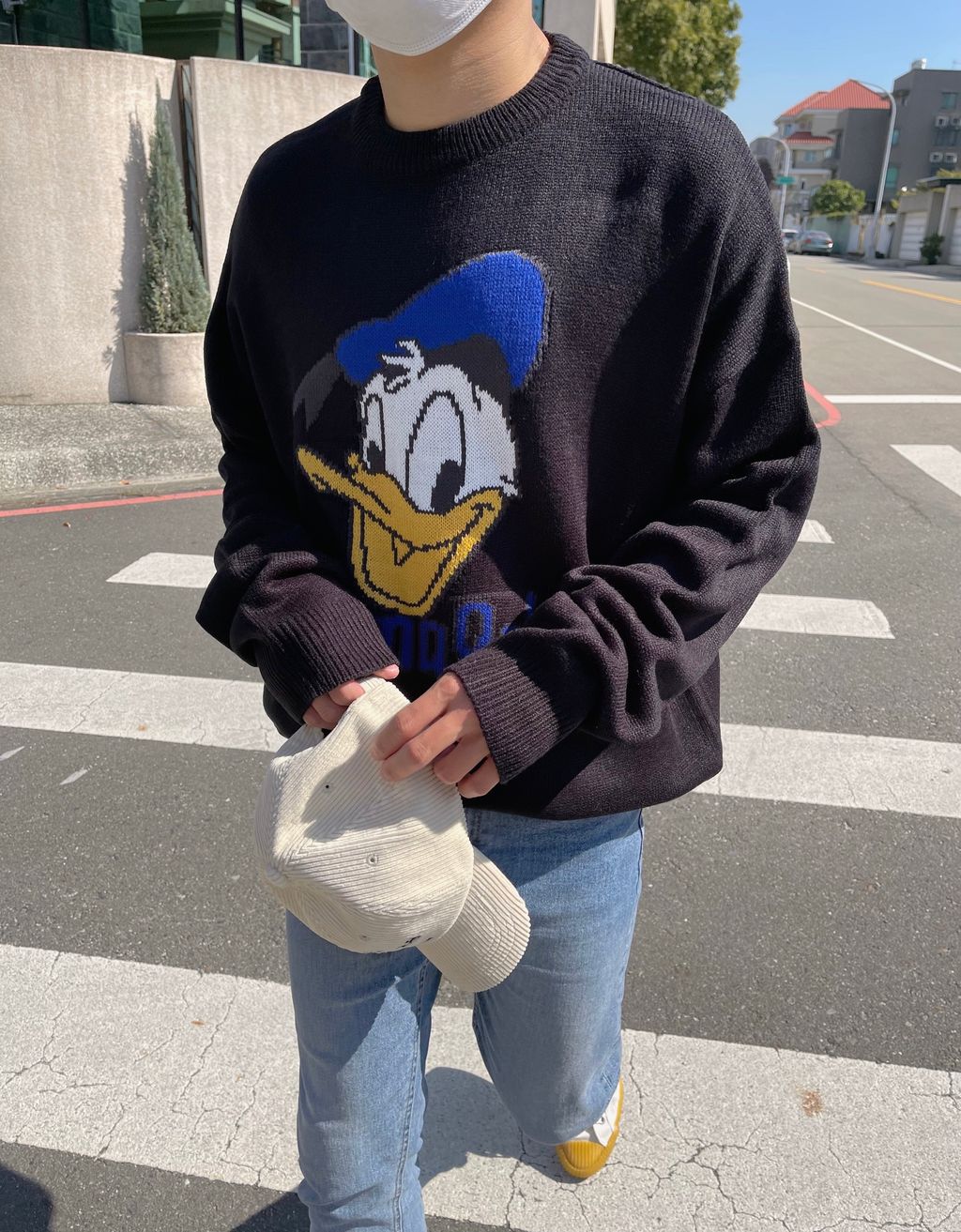 OPPAKOREA Donald 刺繡唐老鴨厚磅針織衫 (迪士尼正版) (4色)