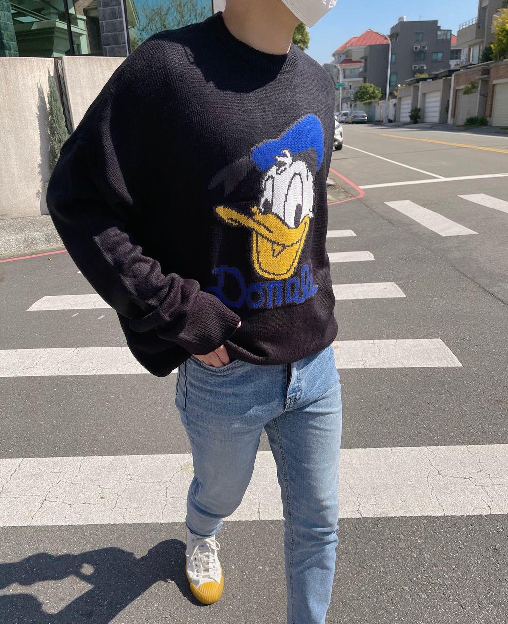OPPAKOREA Donald 刺繡唐老鴨厚磅針織衫 (迪士尼正版) (4色)
