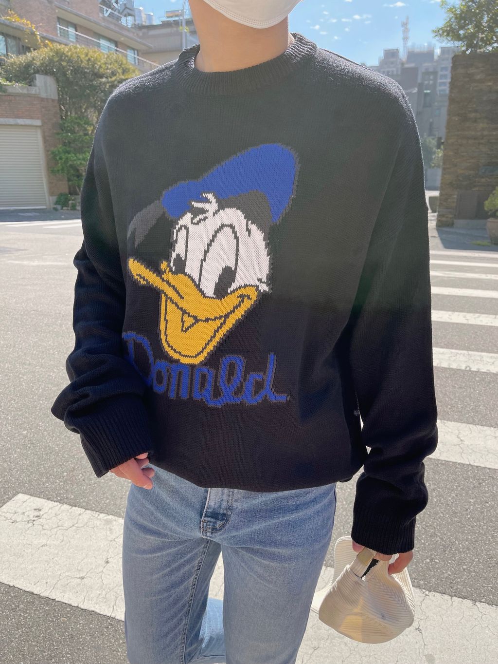 OPPAKOREA Donald 刺繡唐老鴨厚磅針織衫 (迪士尼正版) (4色)