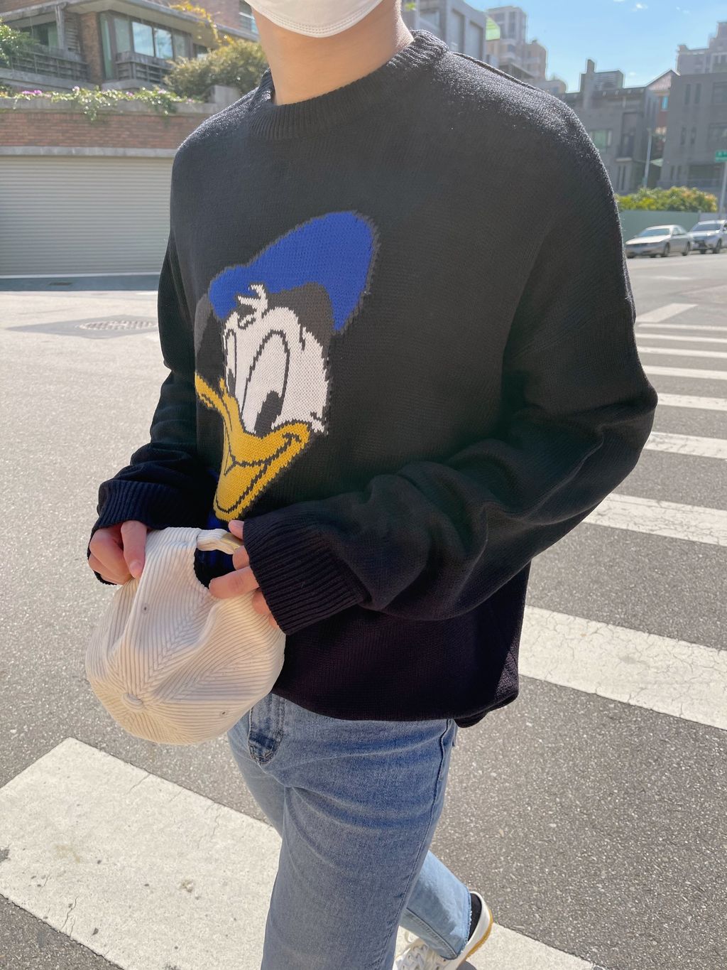 OPPAKOREA Donald 刺繡唐老鴨厚磅針織衫 (迪士尼正版) (4色)