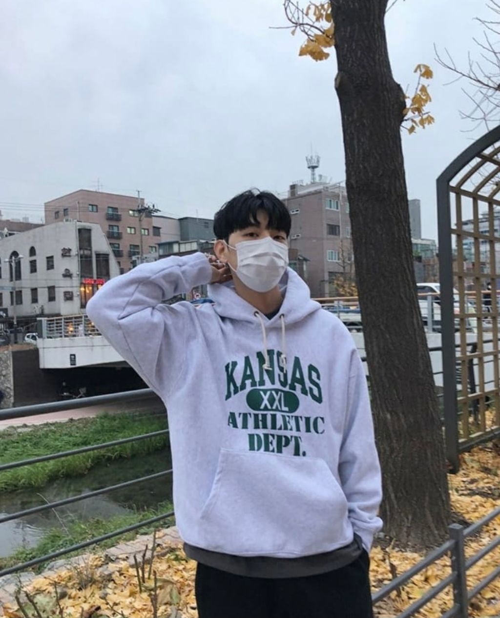 OPPAKOREA KANSAS 厚磅刷毛連帽衛衣 (2色)
