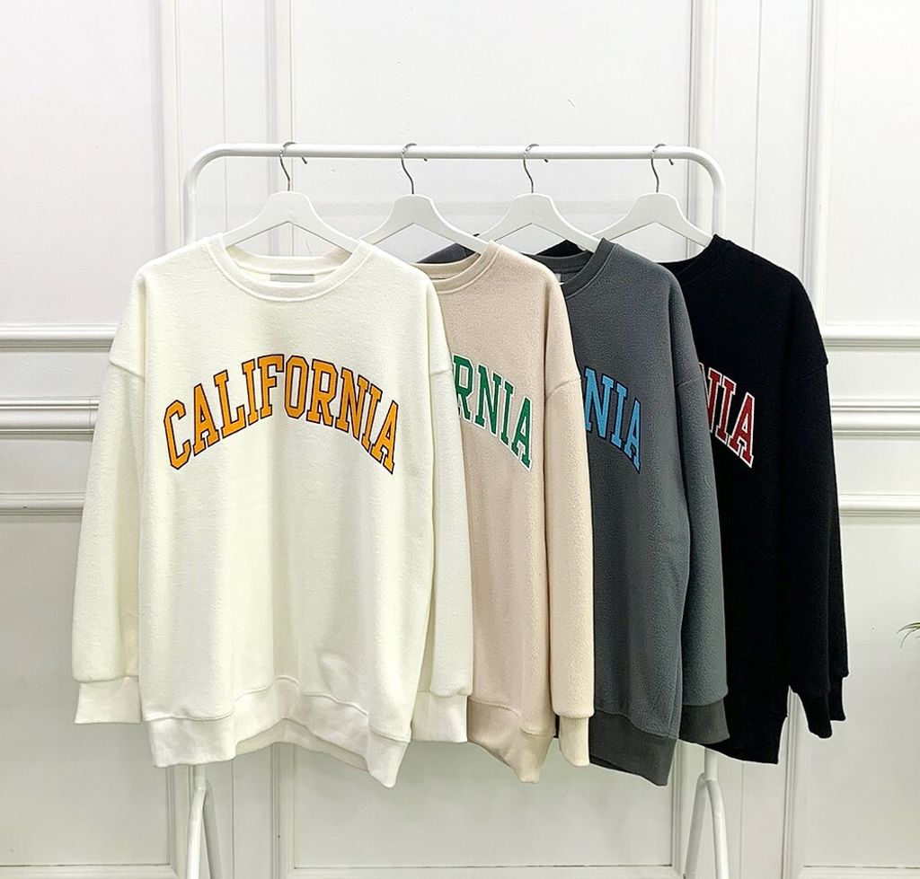 OPPAKOREA California 短毛絨衛衣 (4色)