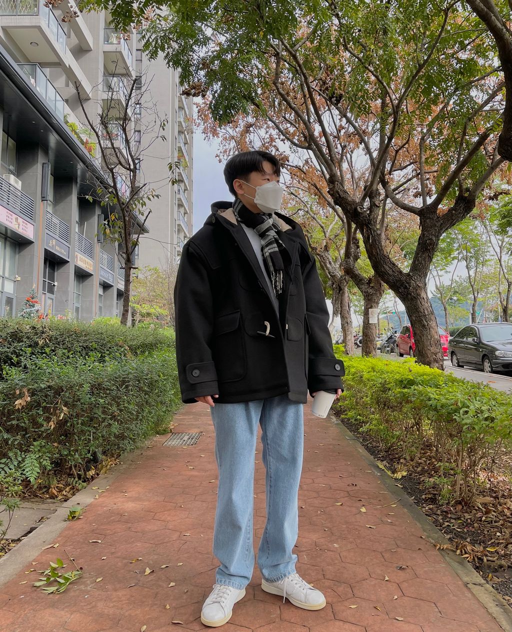OPPAKOREA 細褶微寬牛仔褲 (3色)