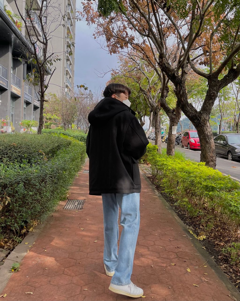 OPPAKOREA 細褶微寬牛仔褲 (3色)