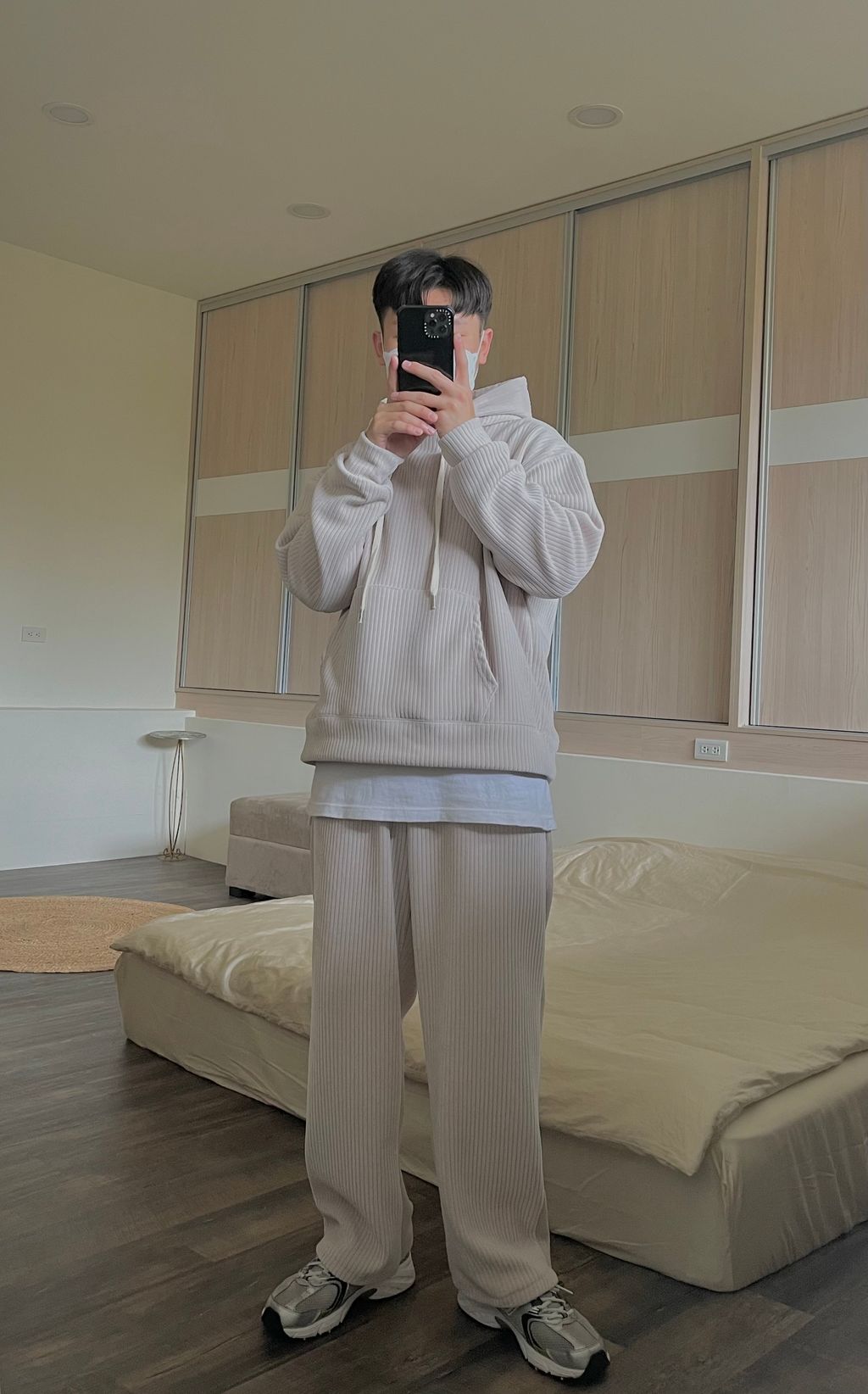 OPPAKOREA 柔軟粗條燈芯絨帽T(3色) (可搭配套裝)