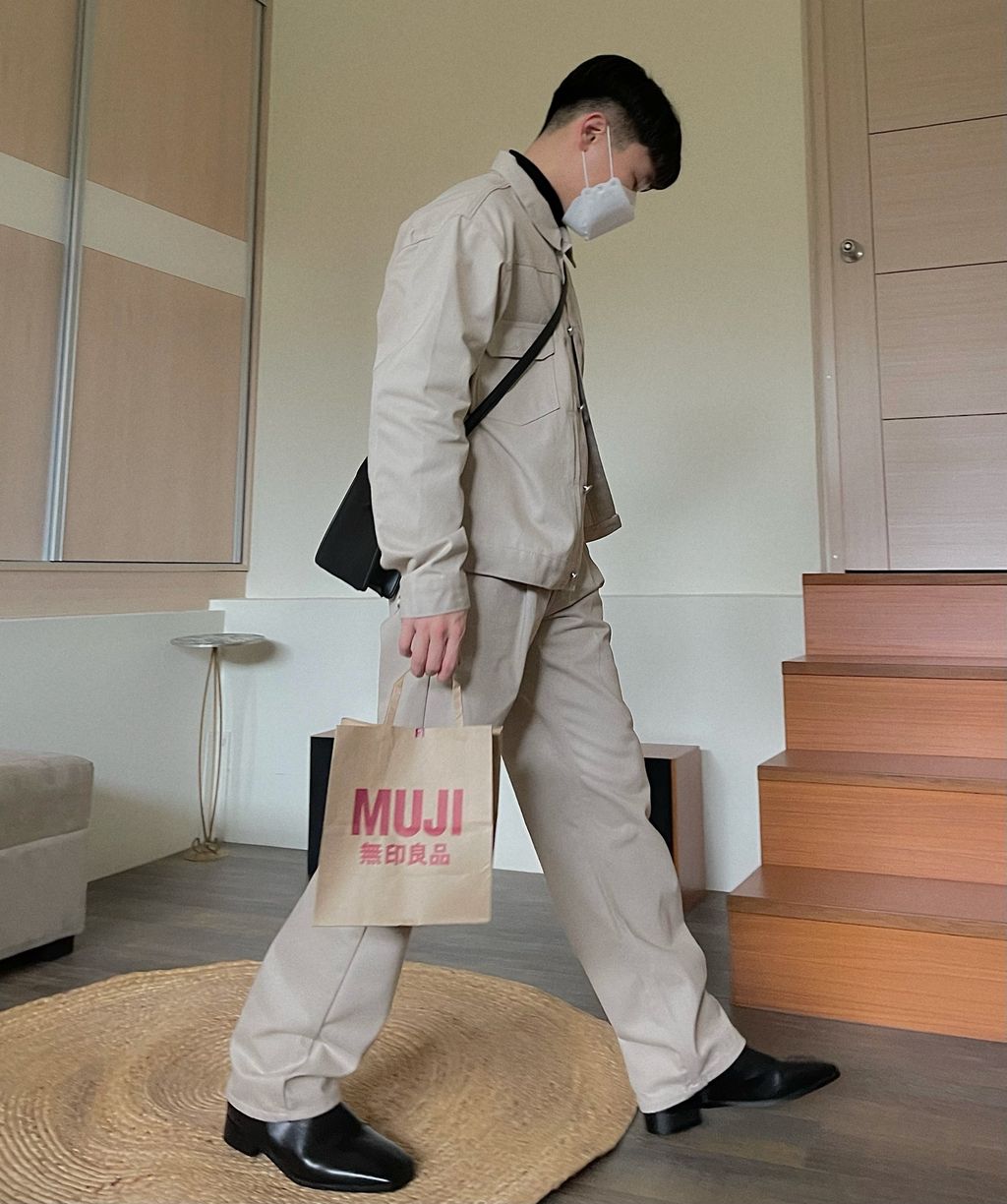 OPPAKOREA 文青的皮革斜背小包