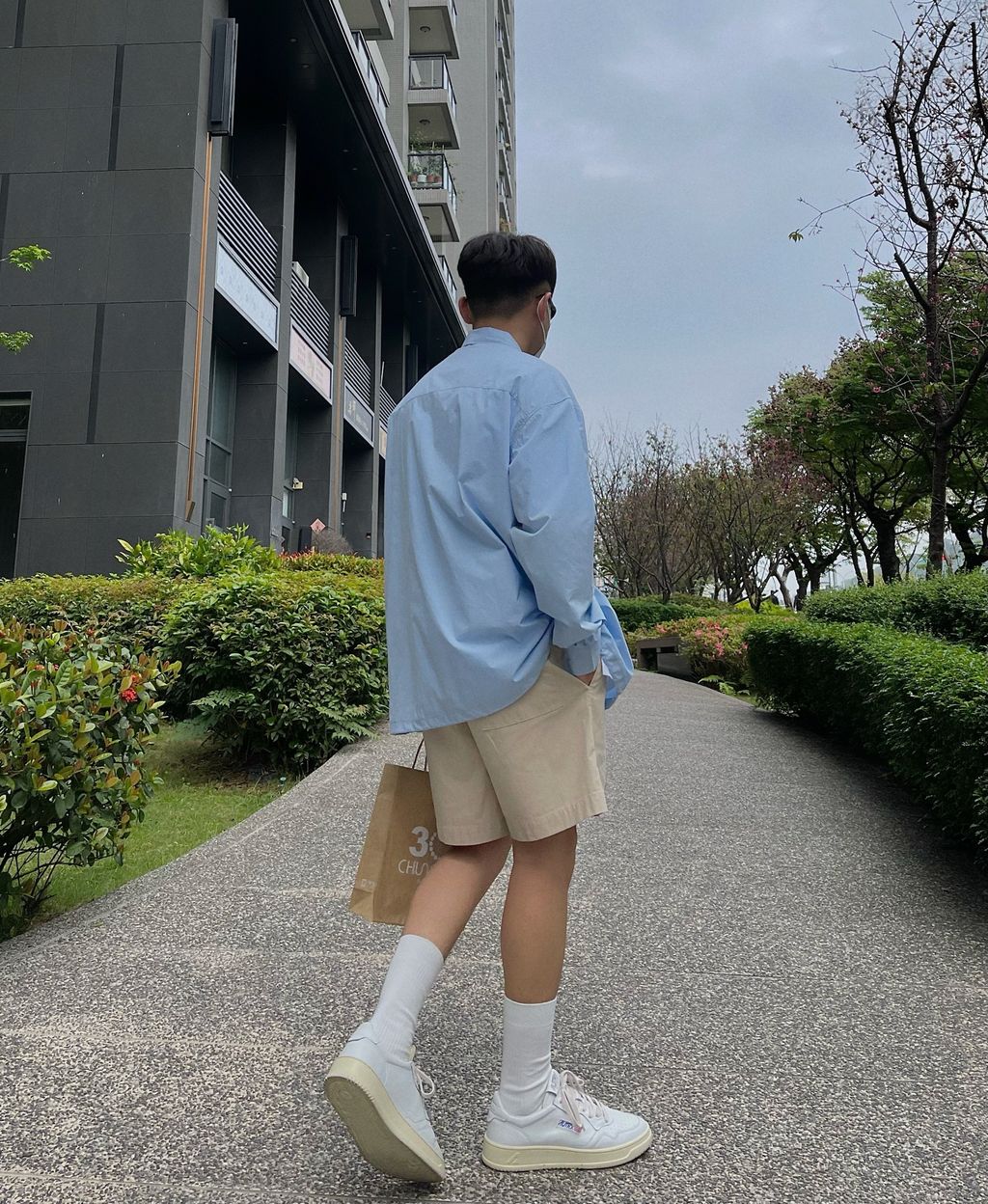OPPAKOREA 高密度棉寬鬆襯衫外套 (2色)