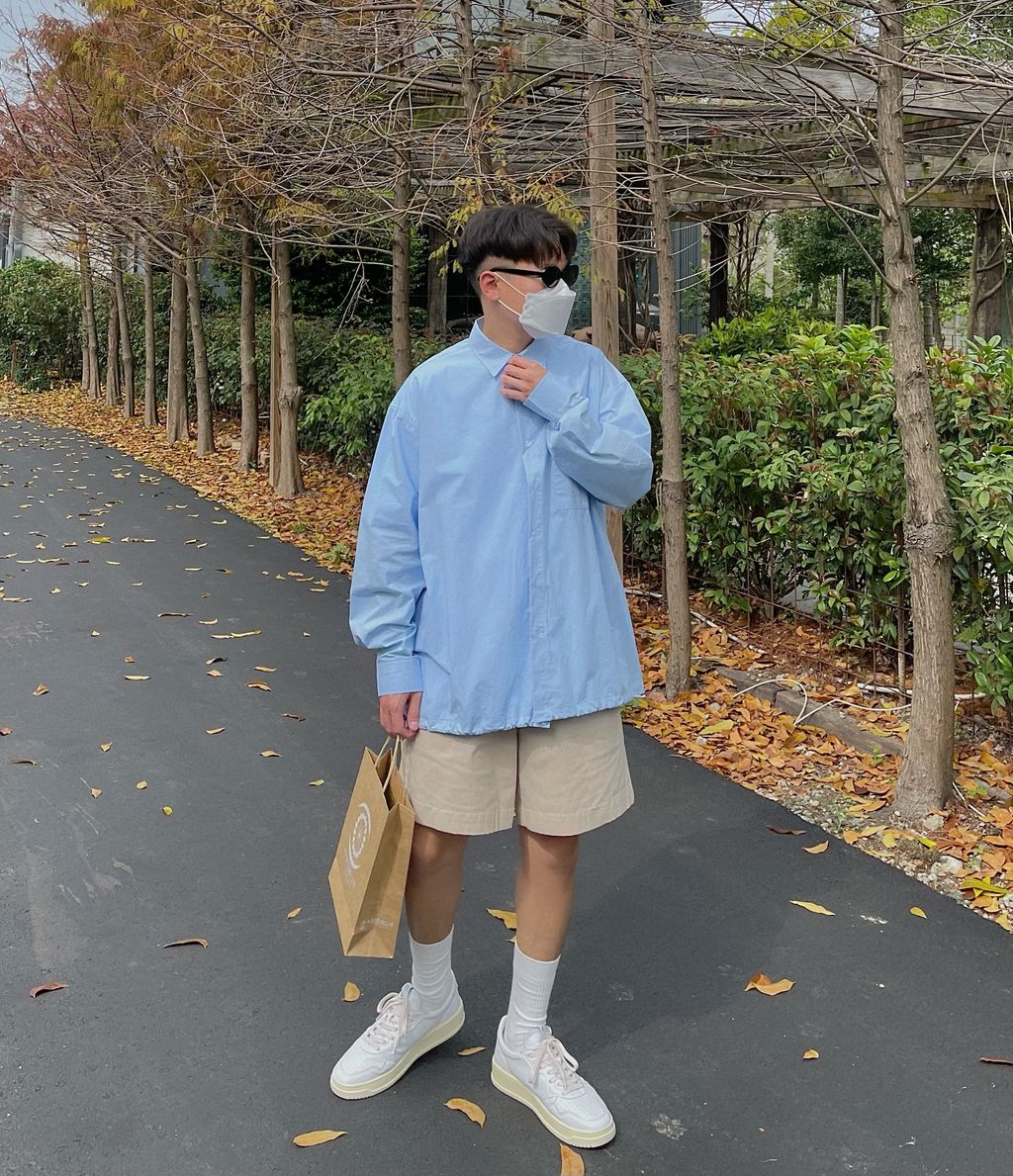 OPPAKOREA 高密度棉寬鬆襯衫外套 (2色)
