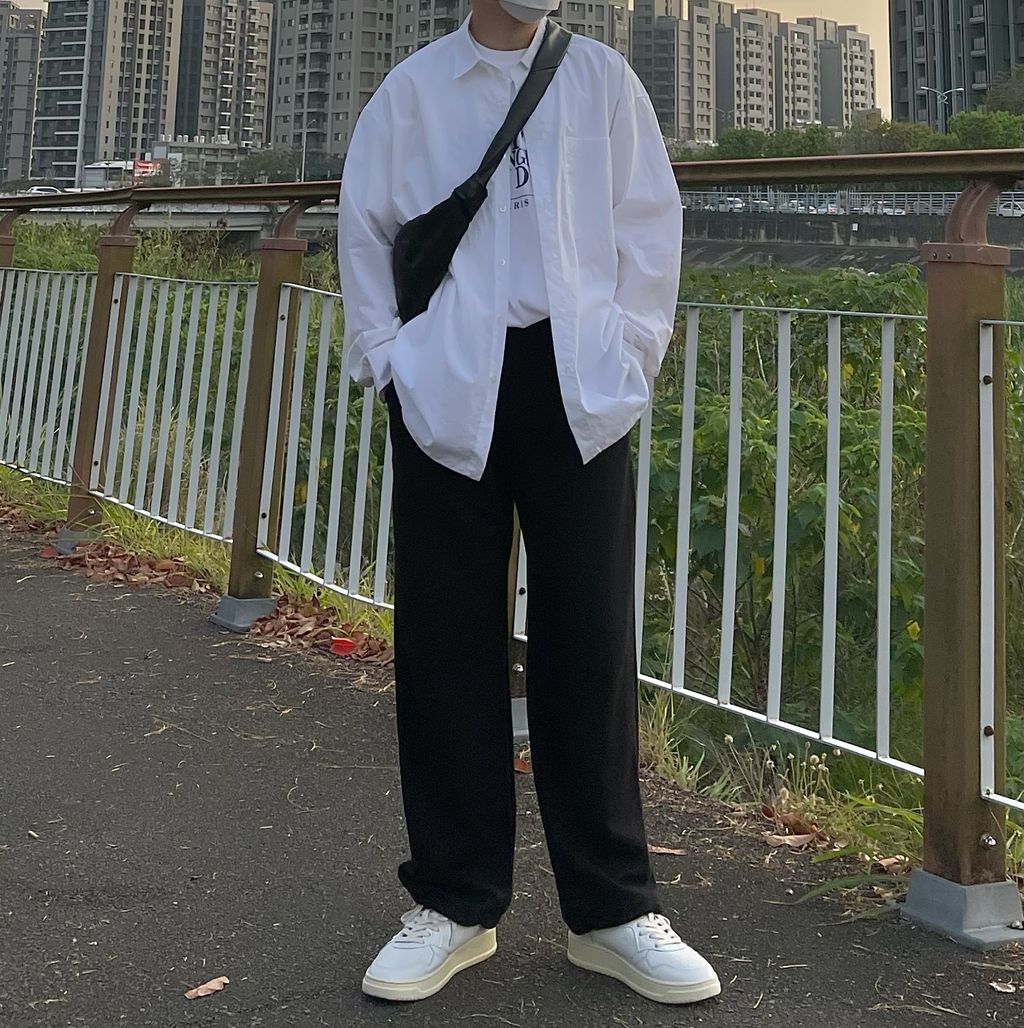 OPPAKOREA 高密度棉寬鬆襯衫外套 (2色)