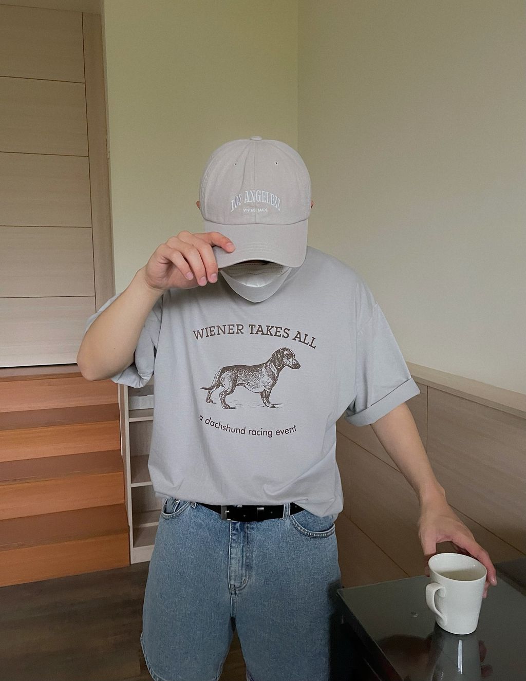 OPPAKOREA LA Vintage 刺繡水洗棒球帽 (6色)
