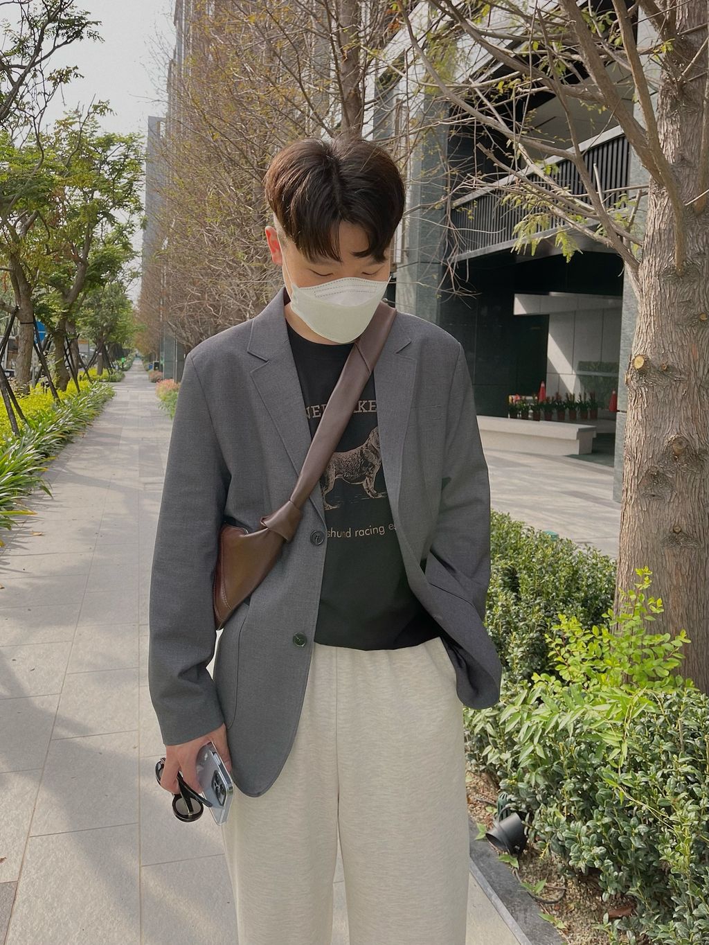 OPPAKOREA 2扣質感西裝外套 (2色)