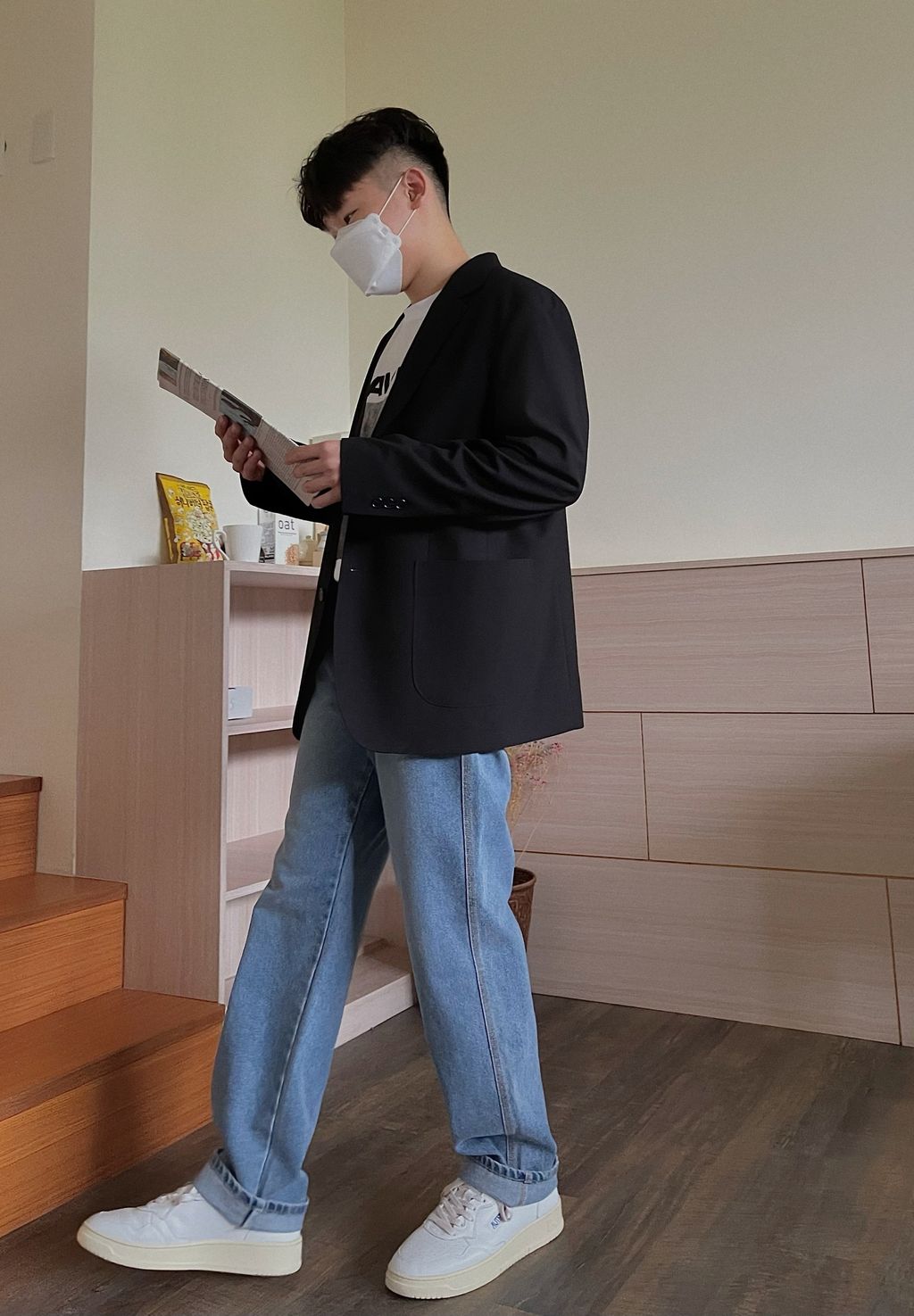 OPPAKOREA 2扣質感西裝外套 (2色)
