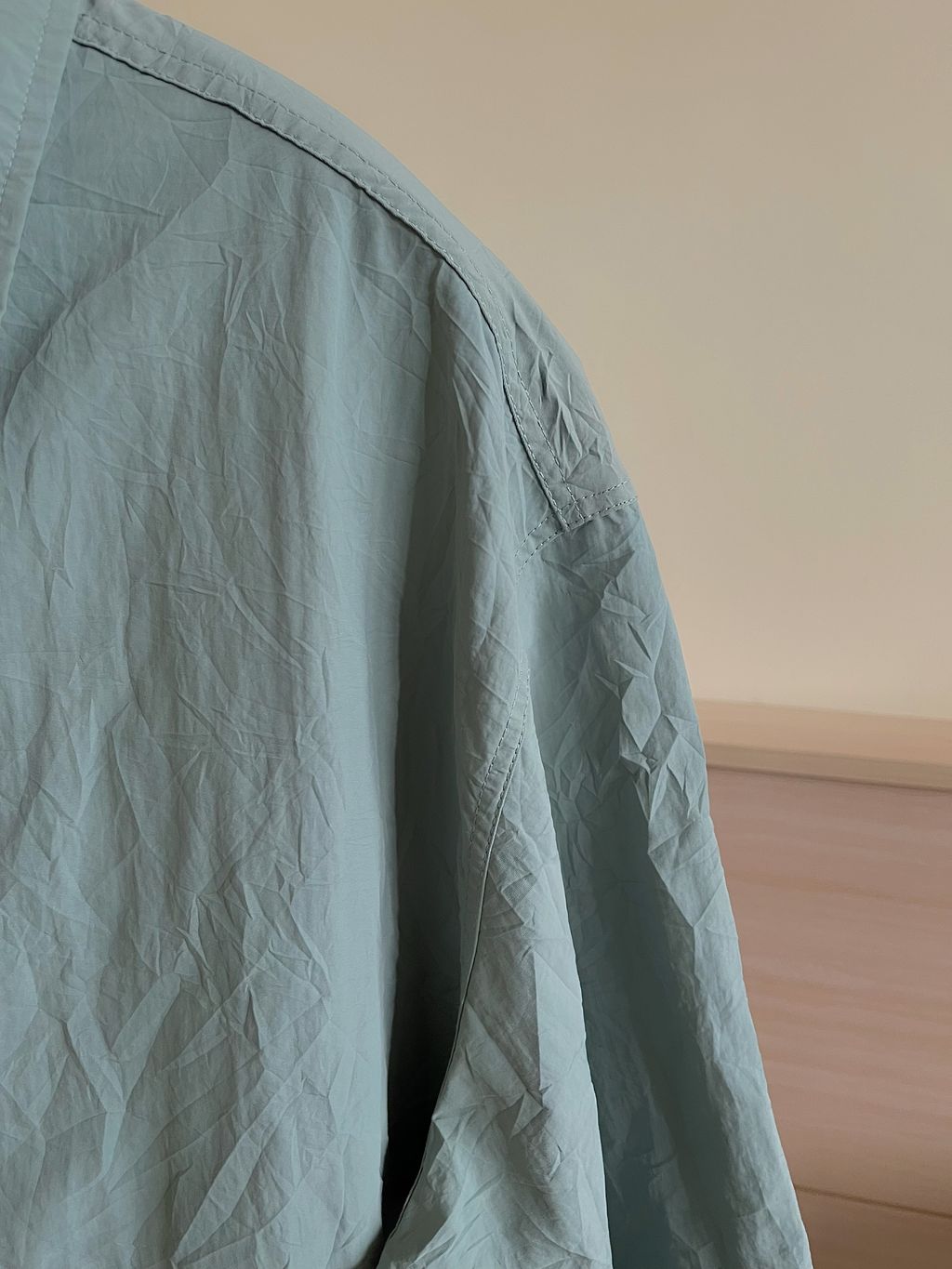 OPPAKOREA 皺褶抽繩短袖襯衫 (2色) (涼爽機能材質)