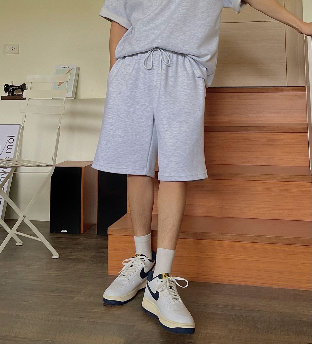 OPPAKOREA 綁帶及膝百慕達棉短褲 (3色) (挺拔的棉料/可搭配套裝)
