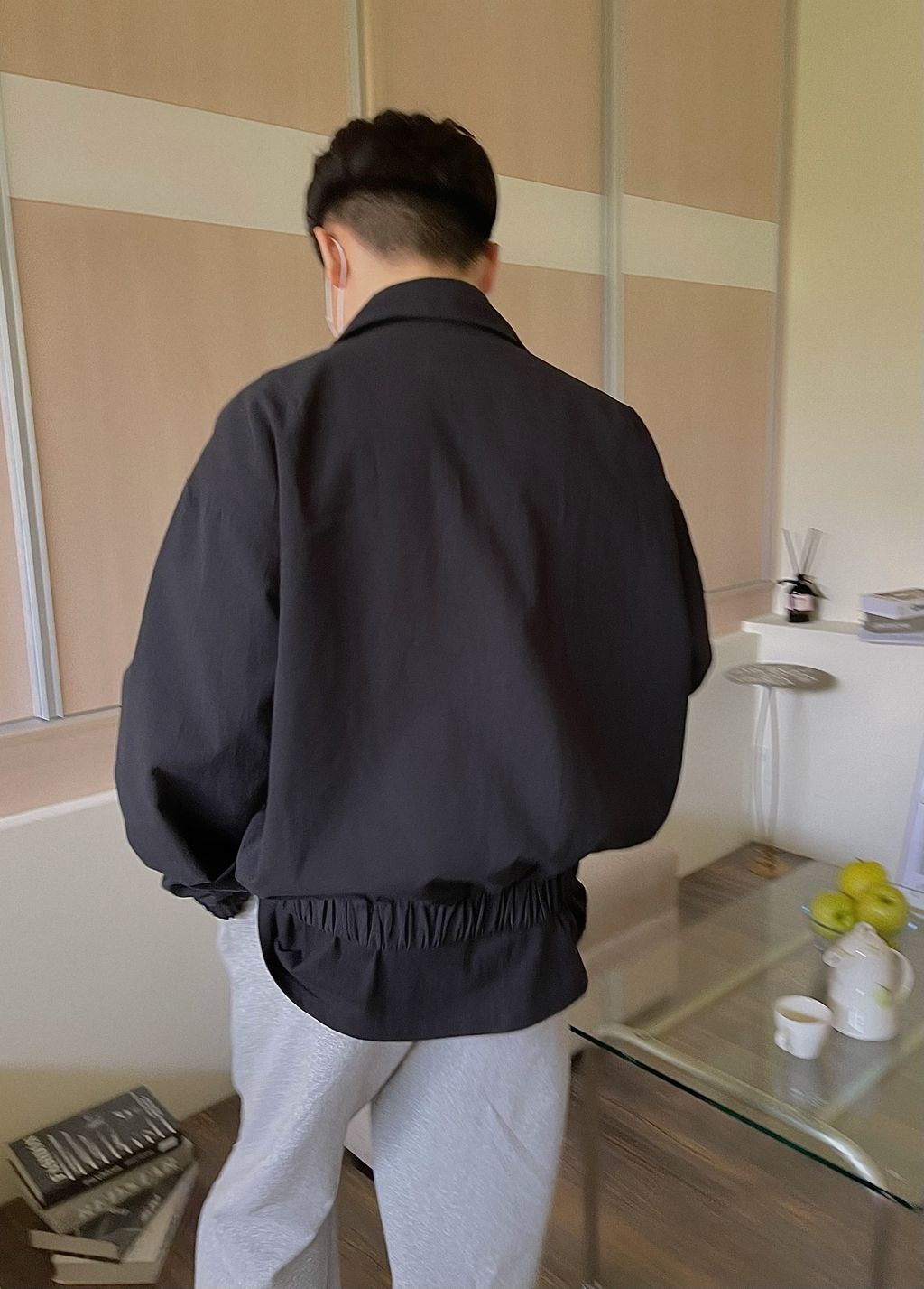 OPPAKOREA 翻領雙拉鍊縮口外套 (2色)