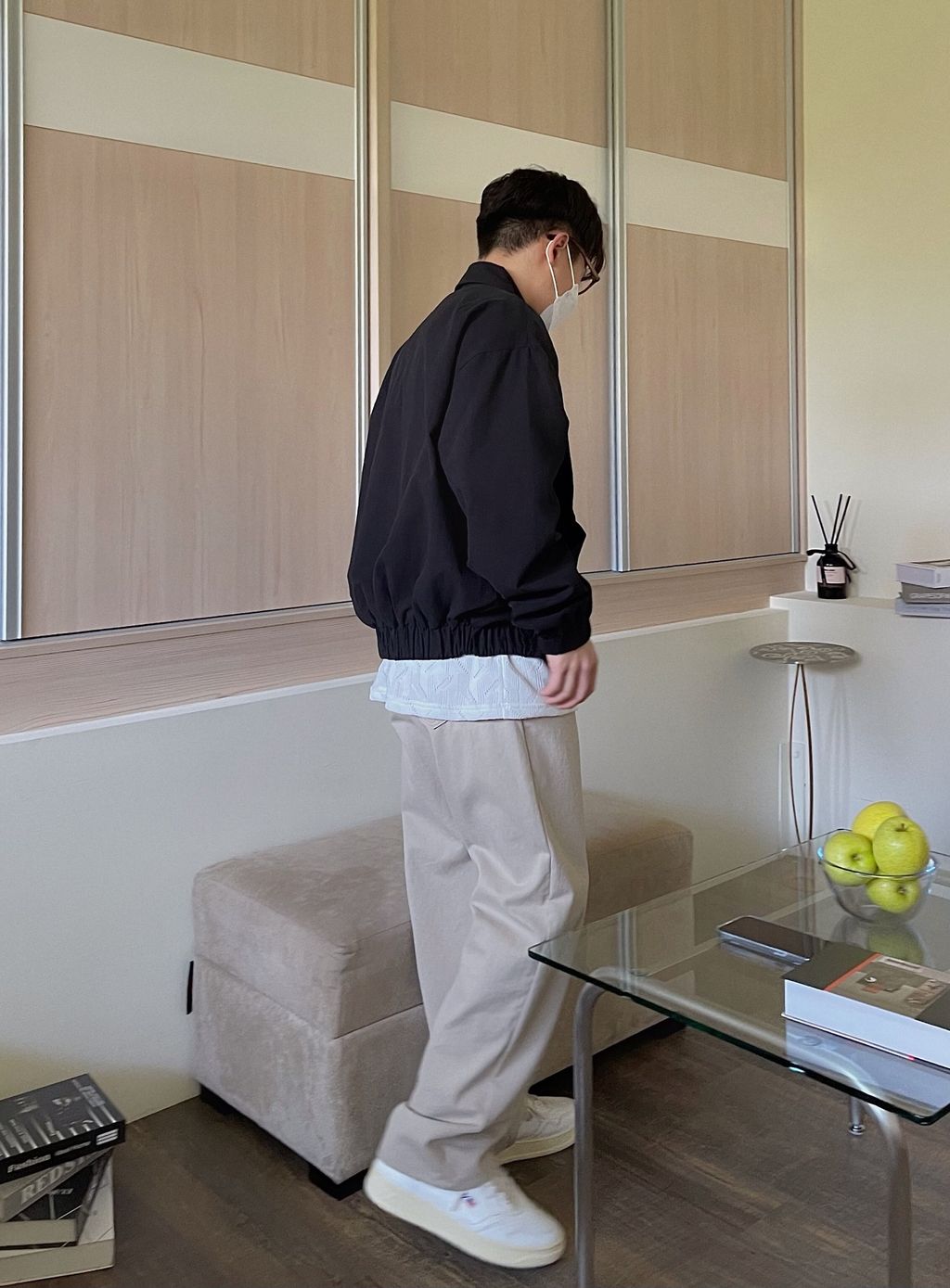 OPPAKOREA 翻領雙拉鍊縮口外套 (2色)