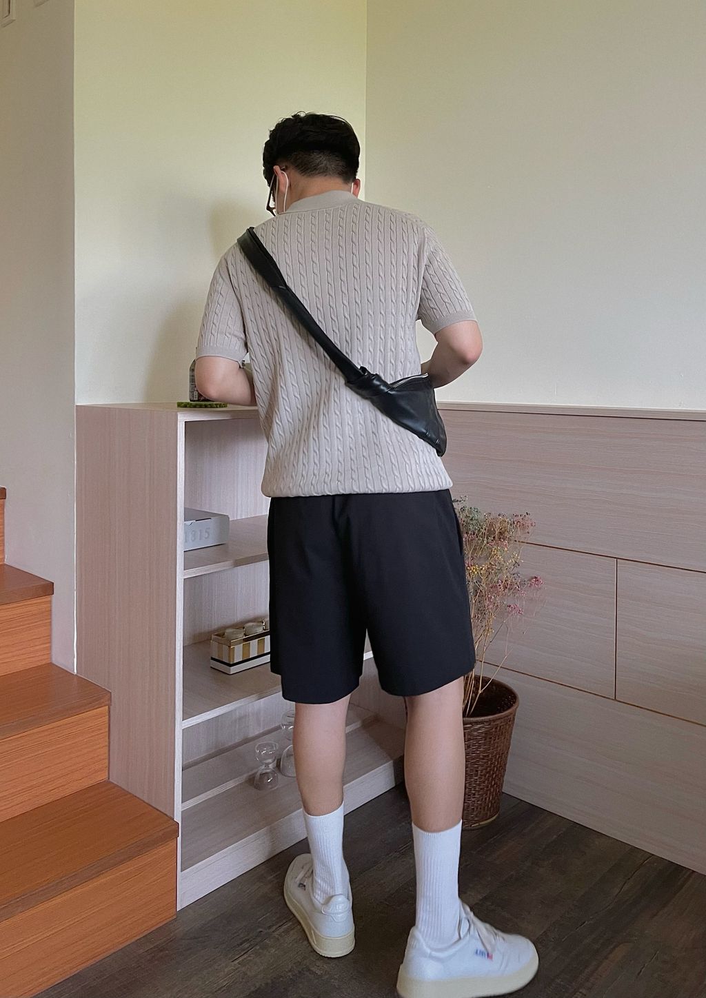 OPPAKOREA 亞麻麻花針織短袖開衫 (12色) (優質亞麻棉/舒適涼爽)