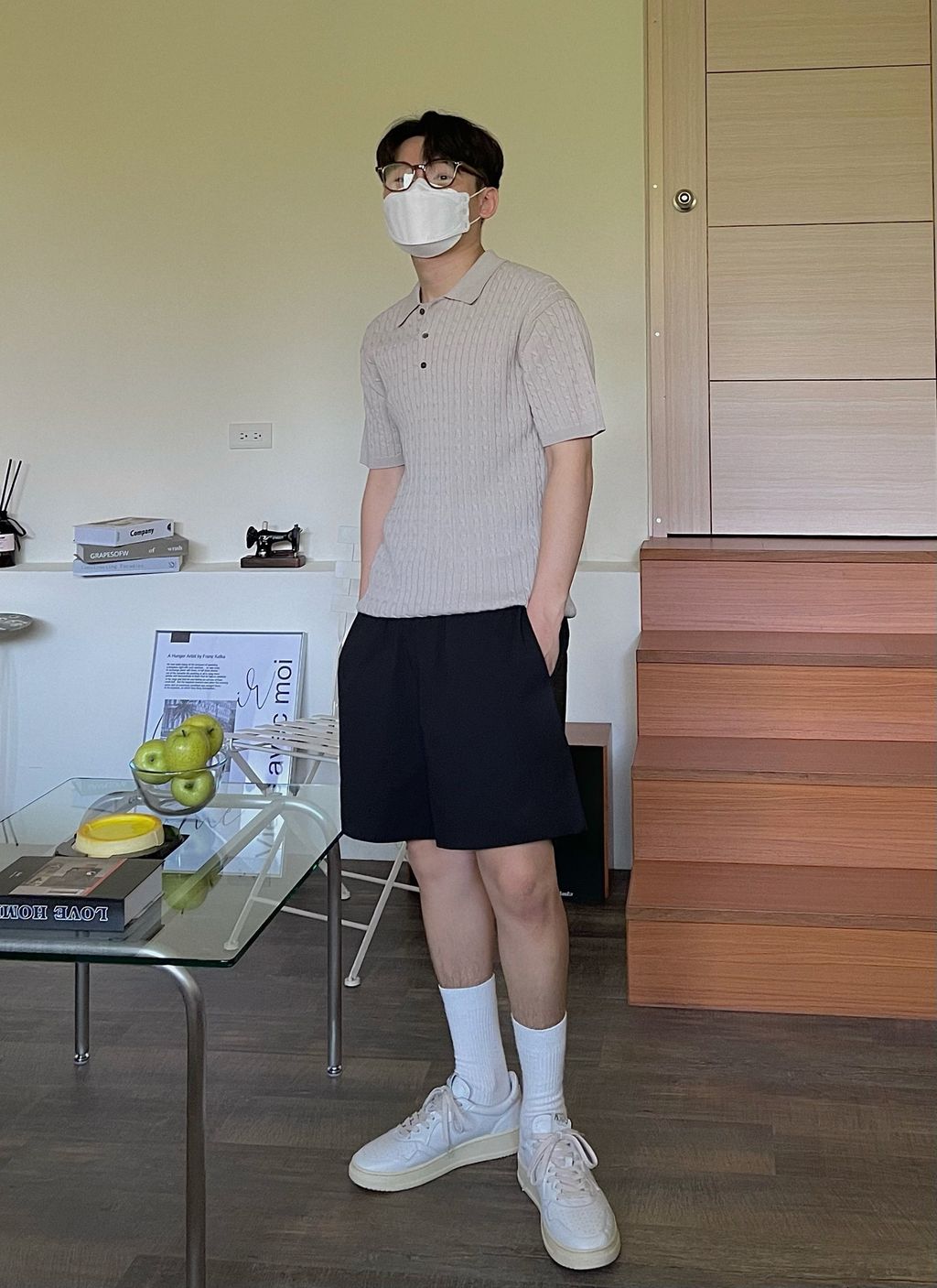 OPPAKOREA 亞麻麻花針織短袖開衫 (12色) (優質亞麻棉/舒適涼爽)