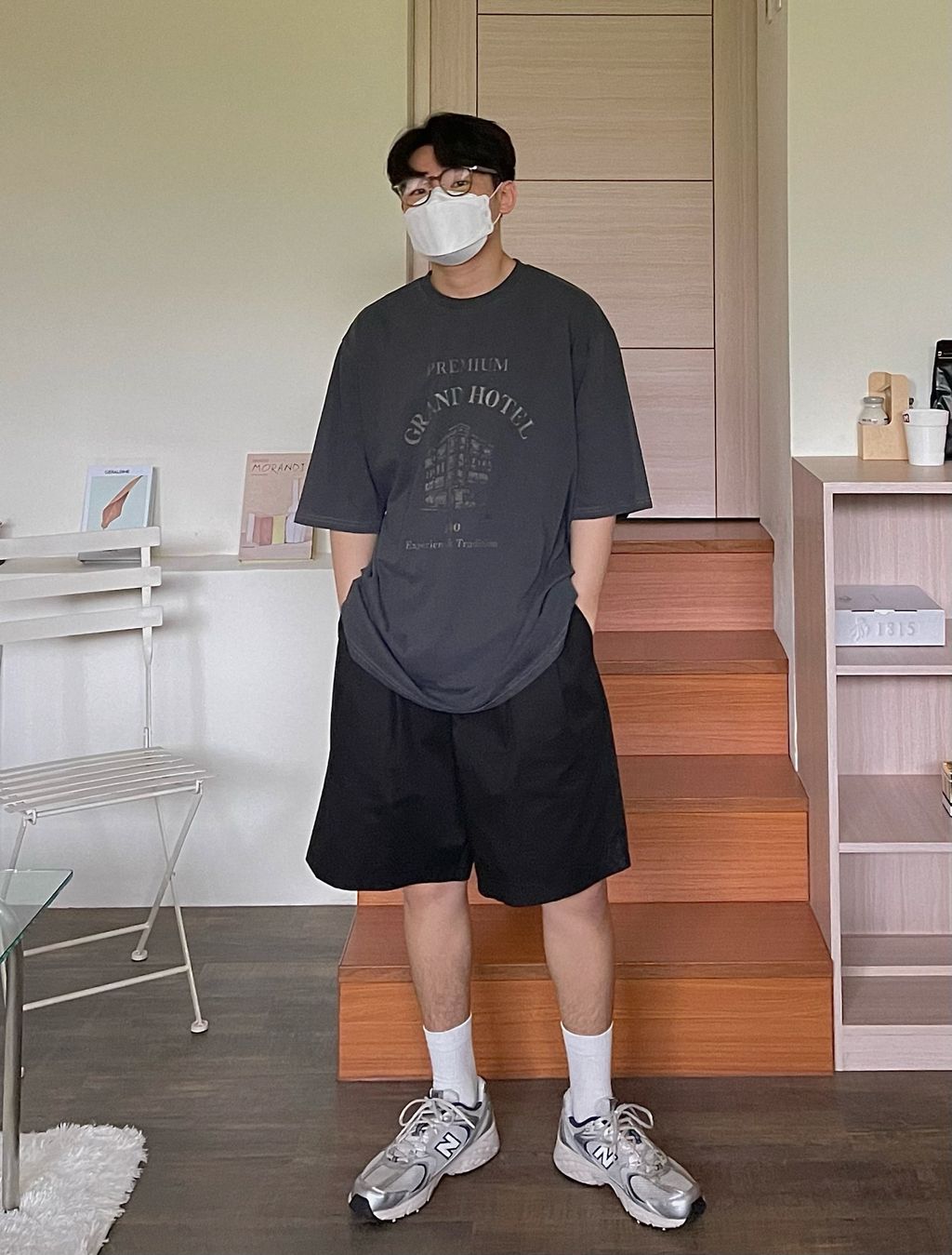 OPPAKOREA Grand Hotel 水洗寬鬆短T (3色)