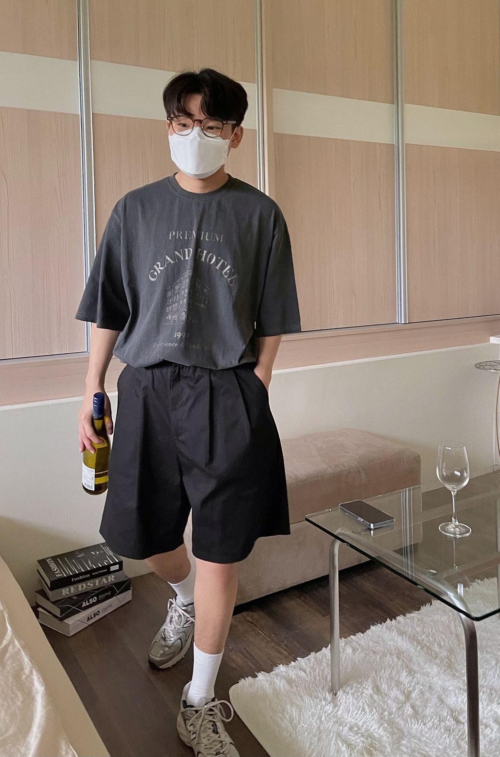 OPPAKOREA Grand Hotel 水洗寬鬆短T (3色)
