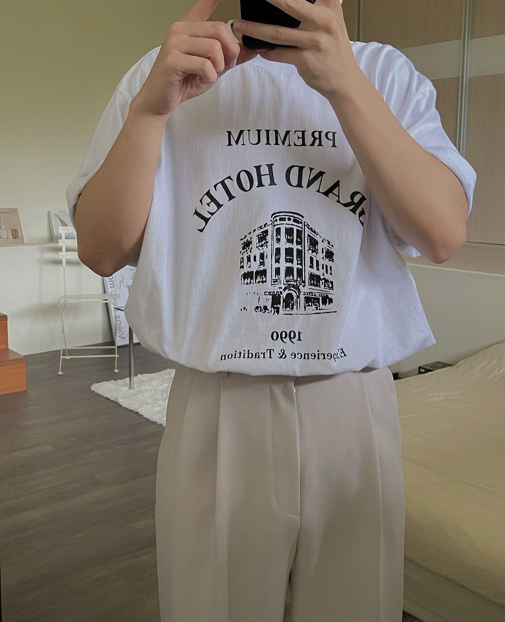 OPPAKOREA Grand Hotel 水洗寬鬆短T (3色)