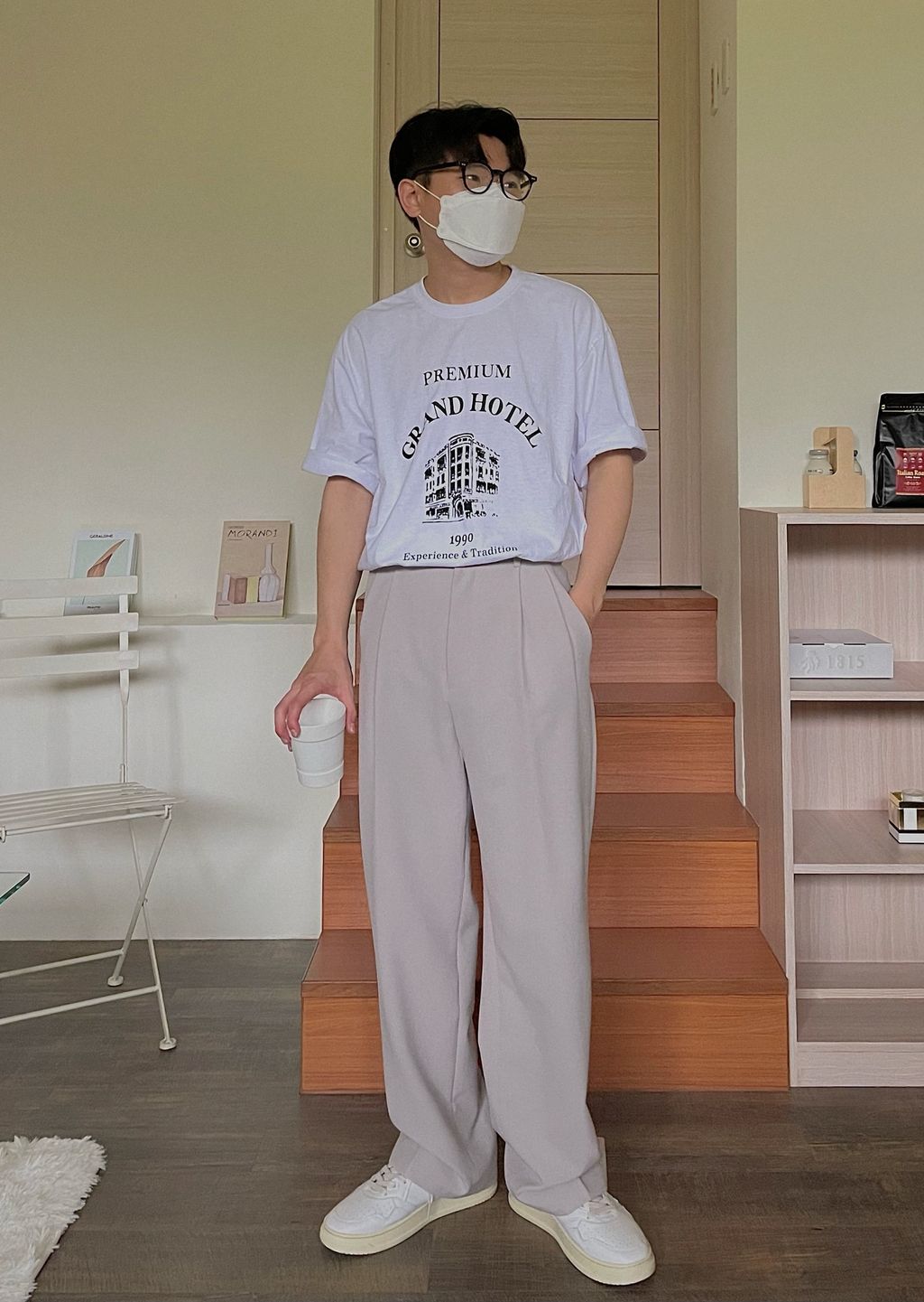OPPAKOREA Grand Hotel 水洗寬鬆短T (3色)