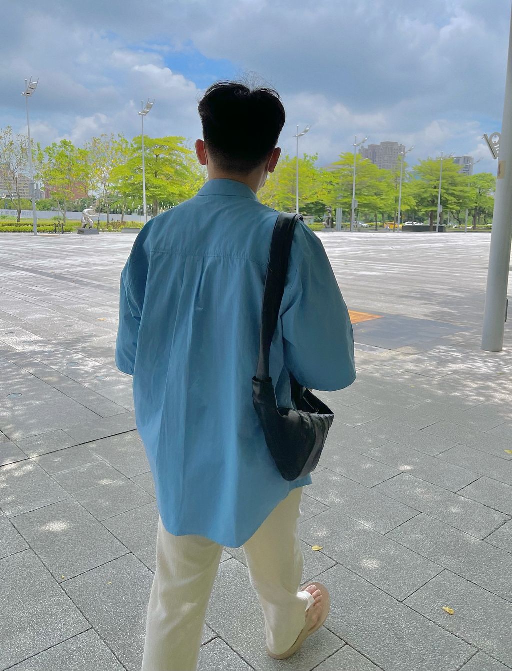 OPPAKOREA 高密度棉寬鬆短袖襯衫 (3色)