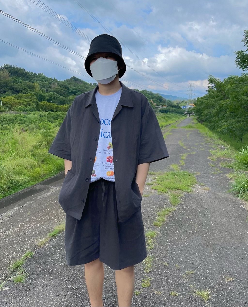 OPPAKOREA 亞麻棉細褶短褲 (3色) (可搭配套裝)