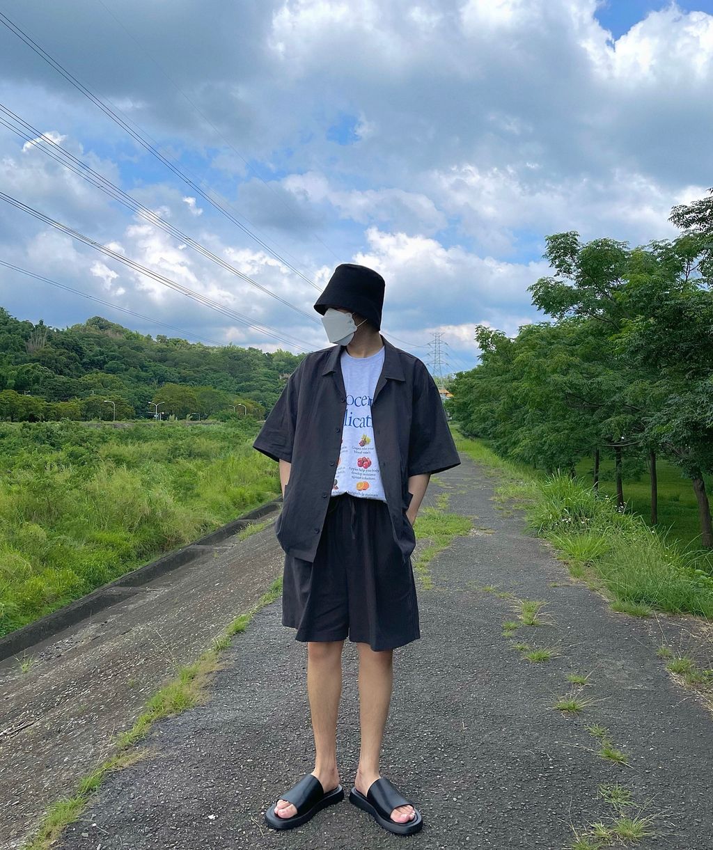 OPPAKOREA 亞麻棉細褶短褲 (3色) (可搭配套裝)
