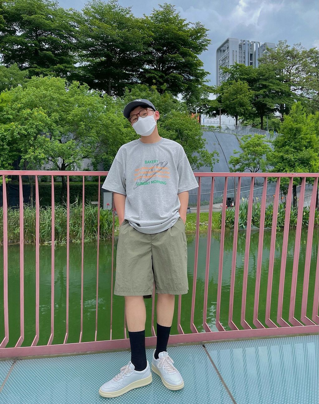 OPPAKOREA 細褶百慕達機能短褲 (3色)
