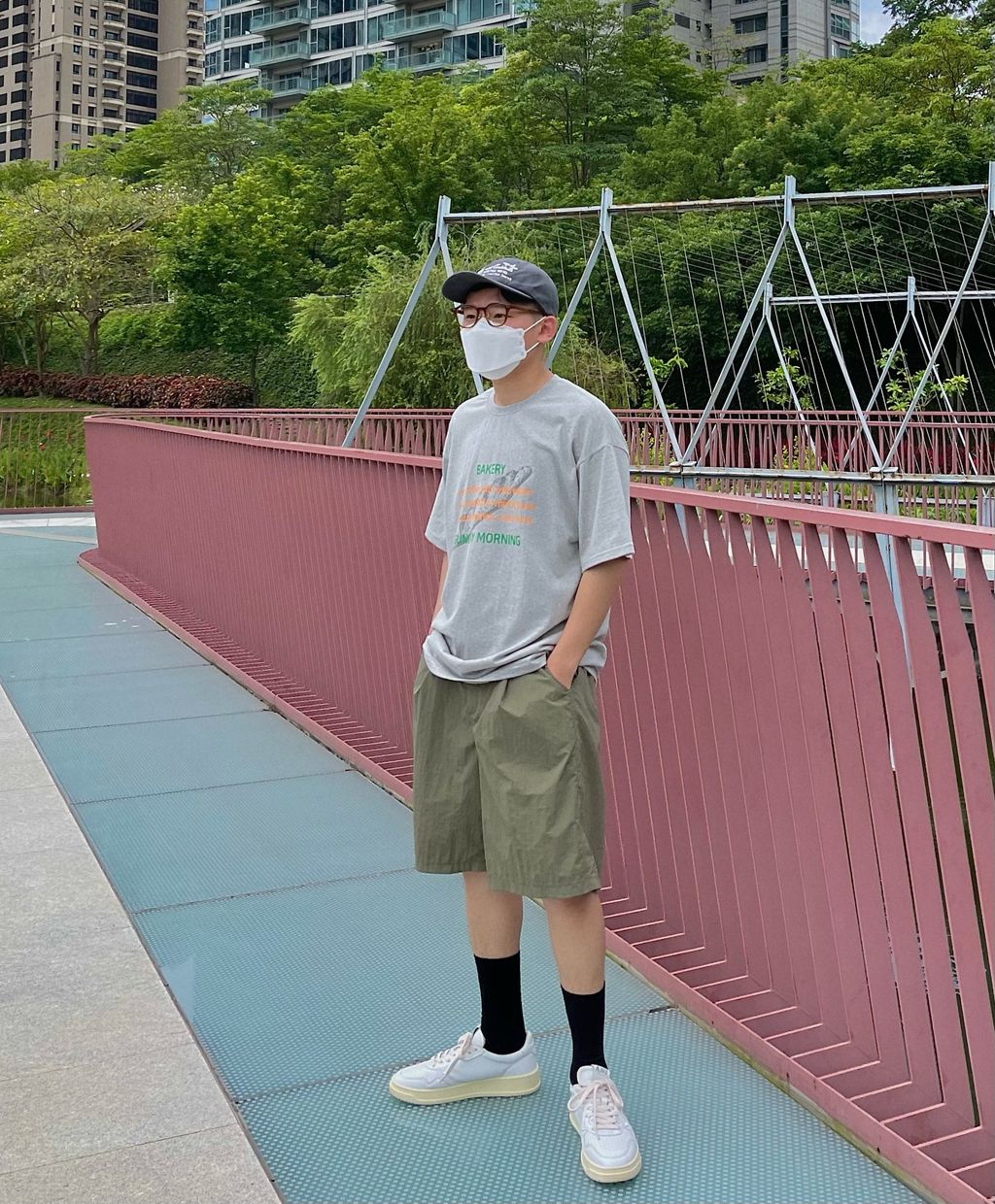 OPPAKOREA 細褶百慕達機能短褲 (3色)