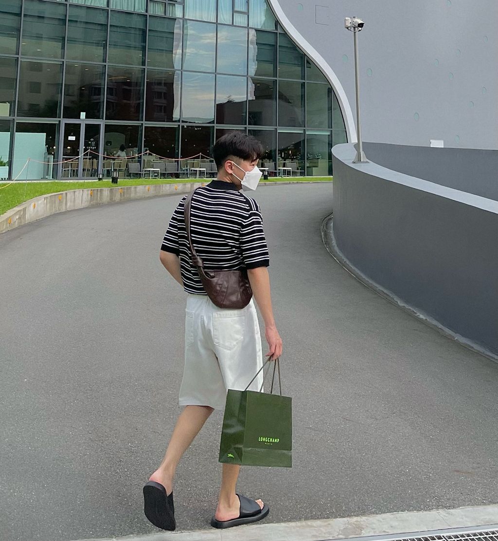 OPPAKOREA 亞麻棉條紋開襟針織短衫 (3色)