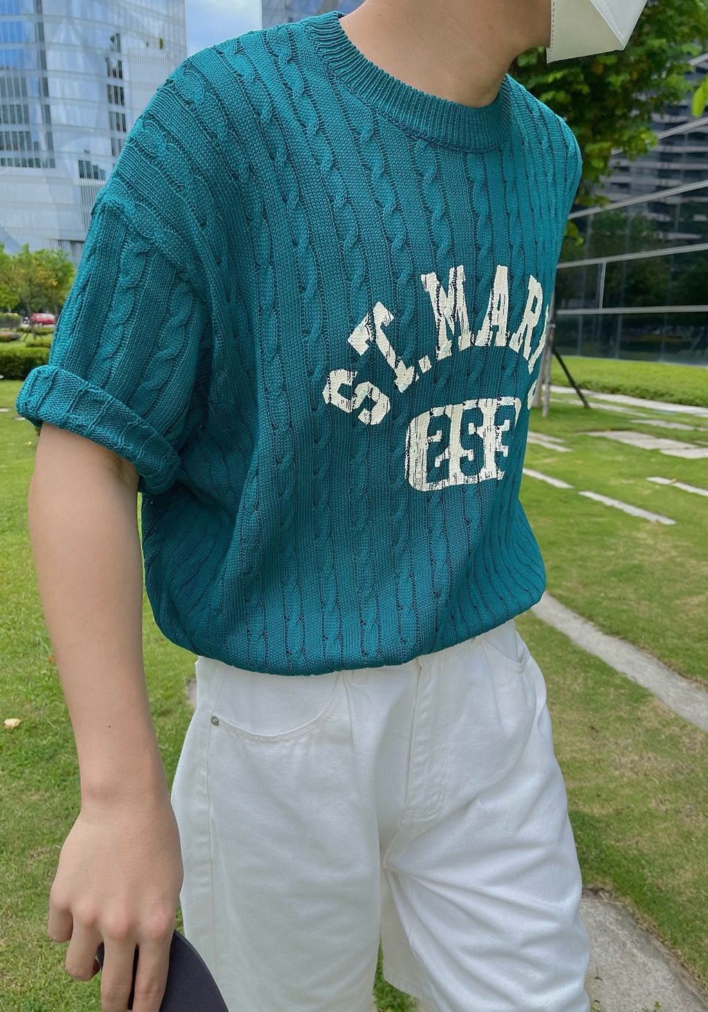 OPPAKOREA Mary's 麻花針織短衫 (4色)