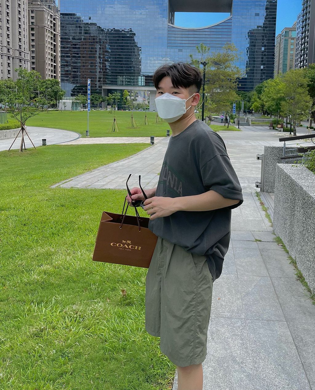 OPPAKOREA California 水洗寬鬆短T (2色)