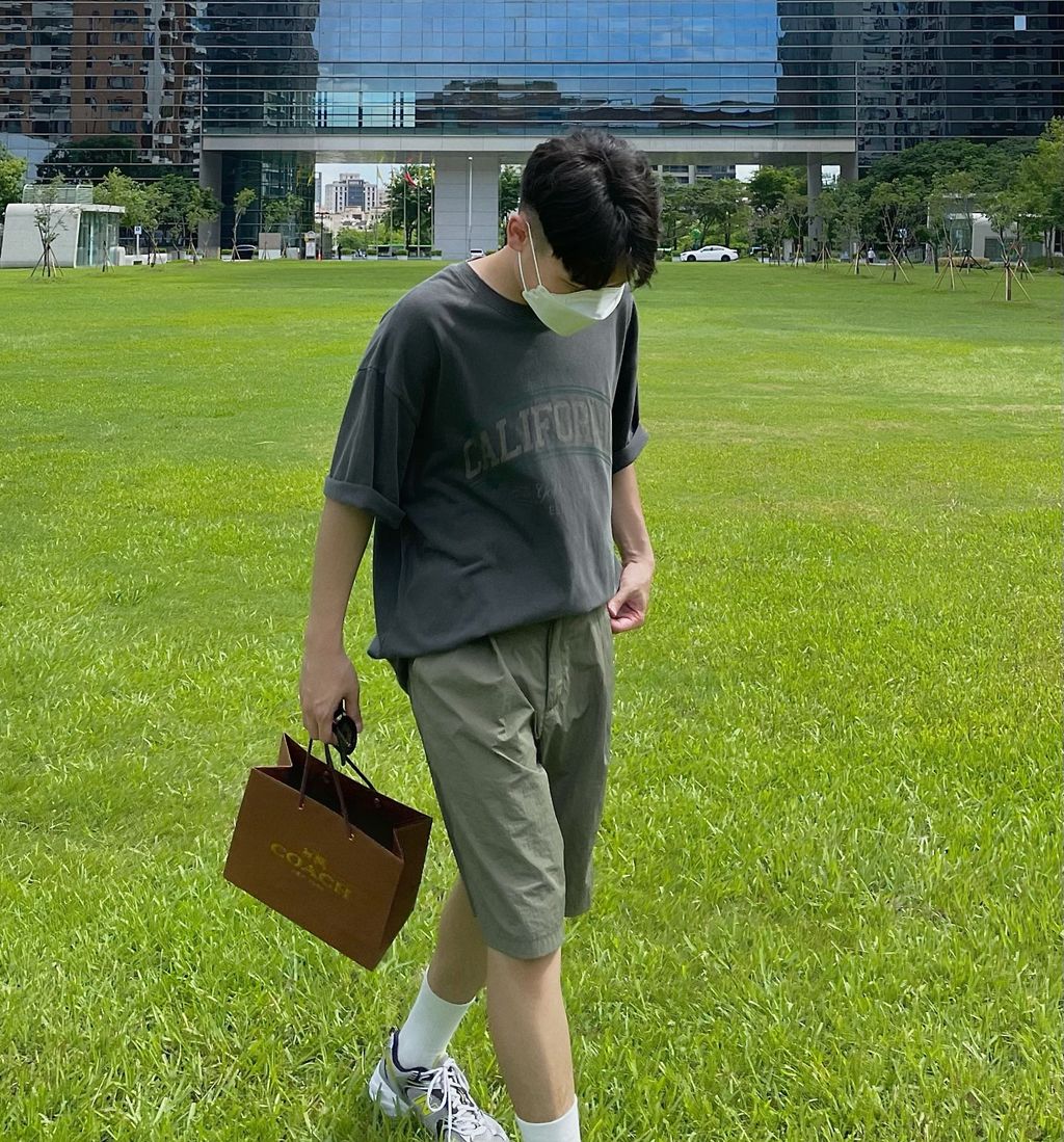 OPPAKOREA California 水洗寬鬆短T (2色)