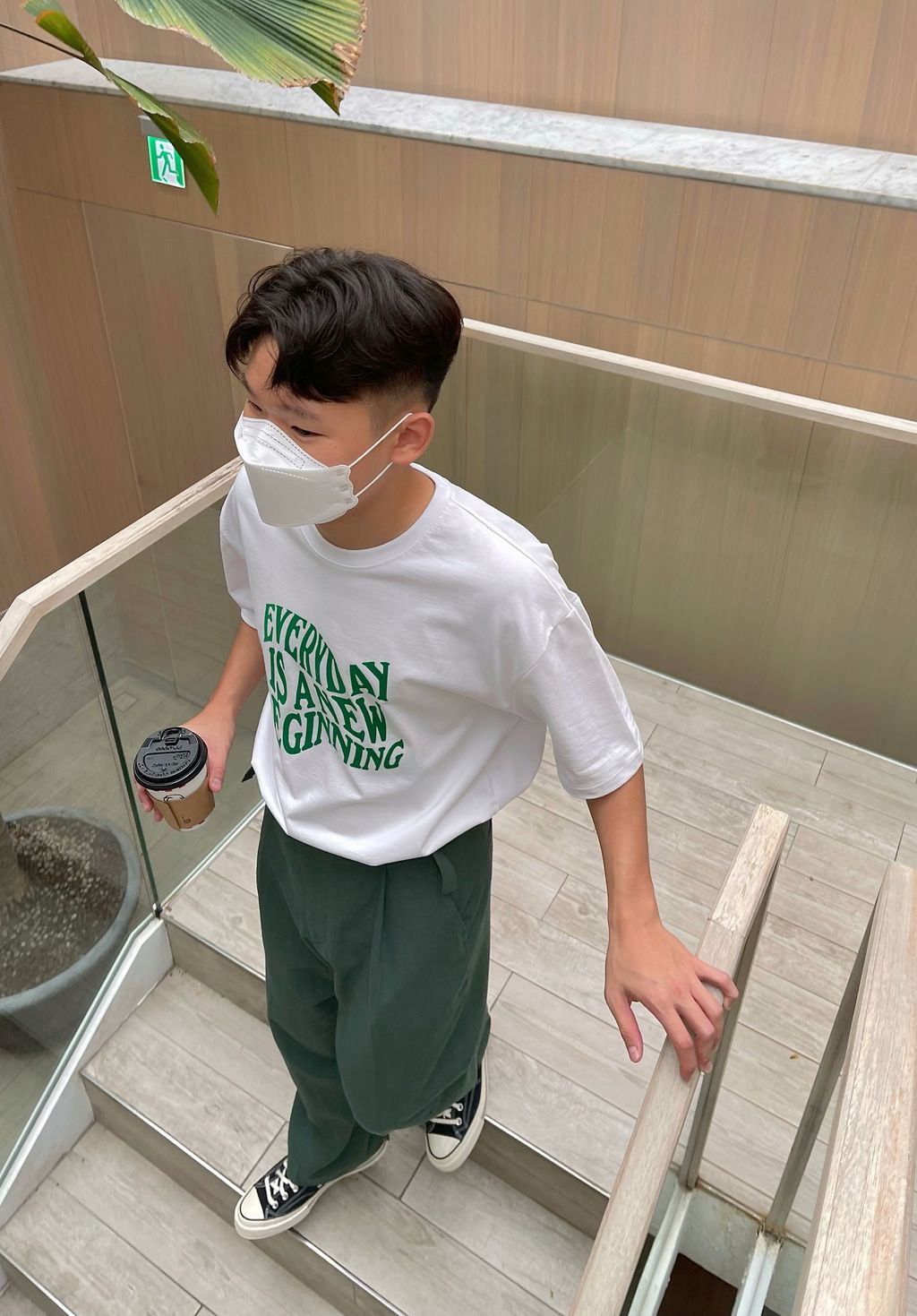 OPPAKOREA 亞麻側腰帶細褶休閒寬褲 (4色)