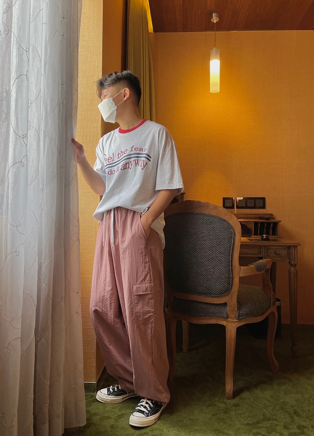 OPPAKOREA Feel 領口配色短T (2色)