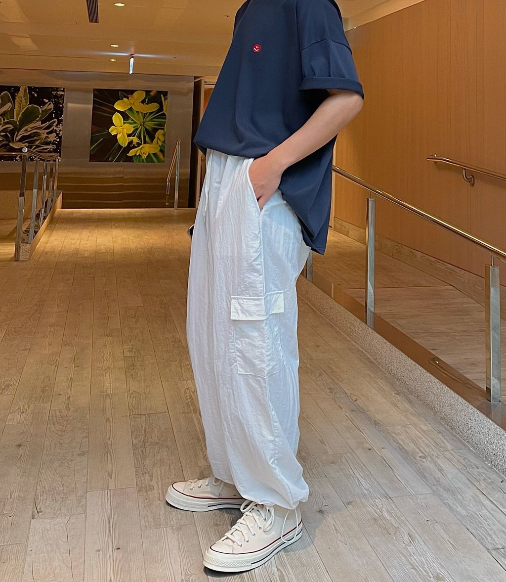 OPPAKOREA 2 way 鬆緊綁帶口袋機能寬褲 (6色) (推薦單品!!!)