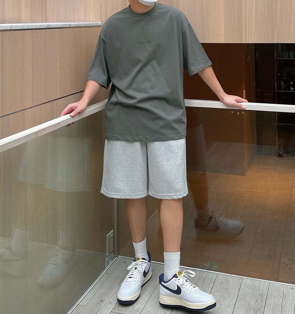 OPPAKOREA 綁帶及膝百慕達棉短褲 (3色) (挺拔的棉料/可搭配套裝)