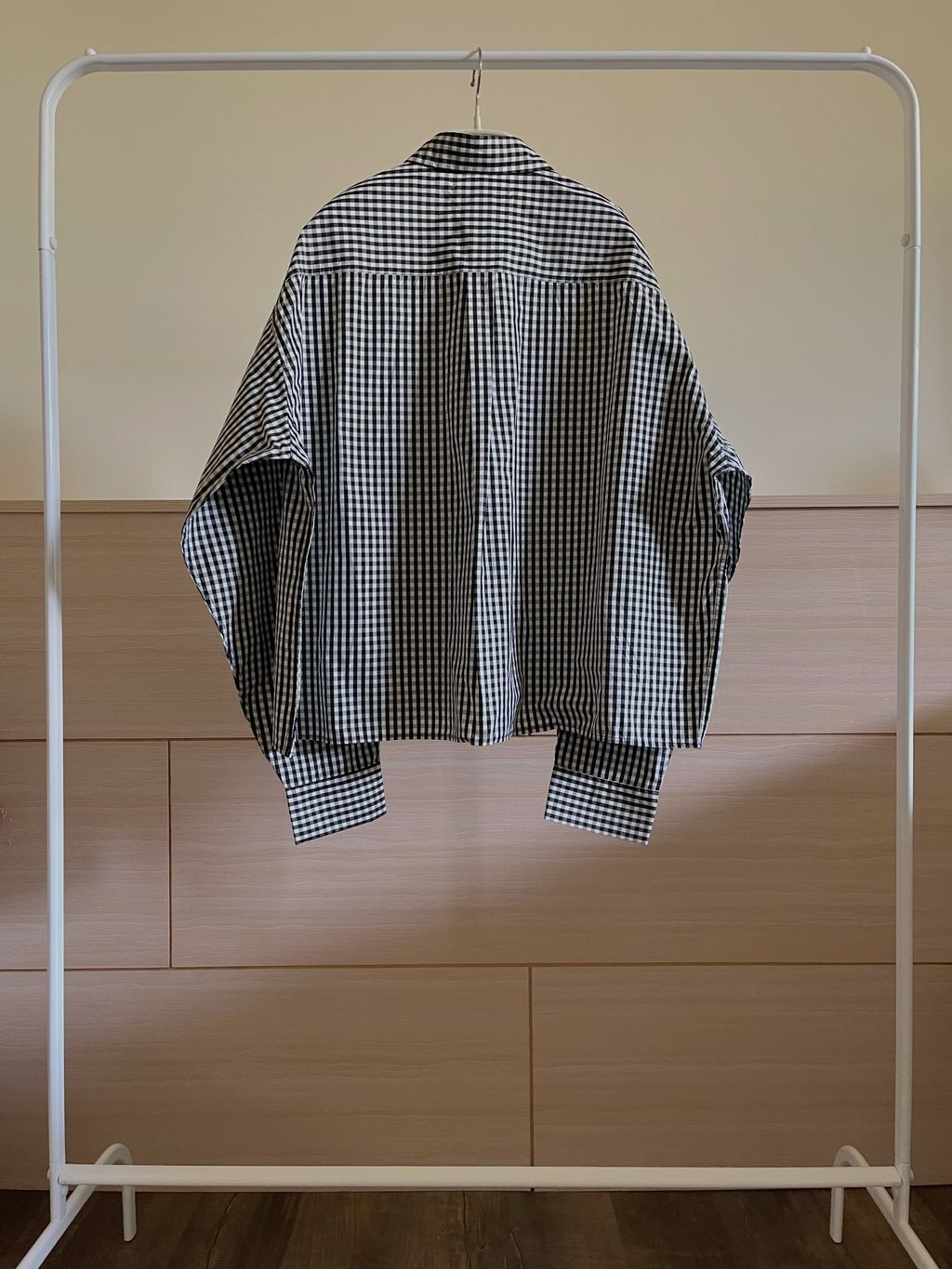 OPPAKOREA 細格機能雙口袋短版襯衫 (2色)