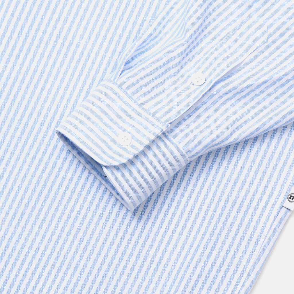 OPPAKOREA 雙口袋寬鬆條紋襯衫 (2色)