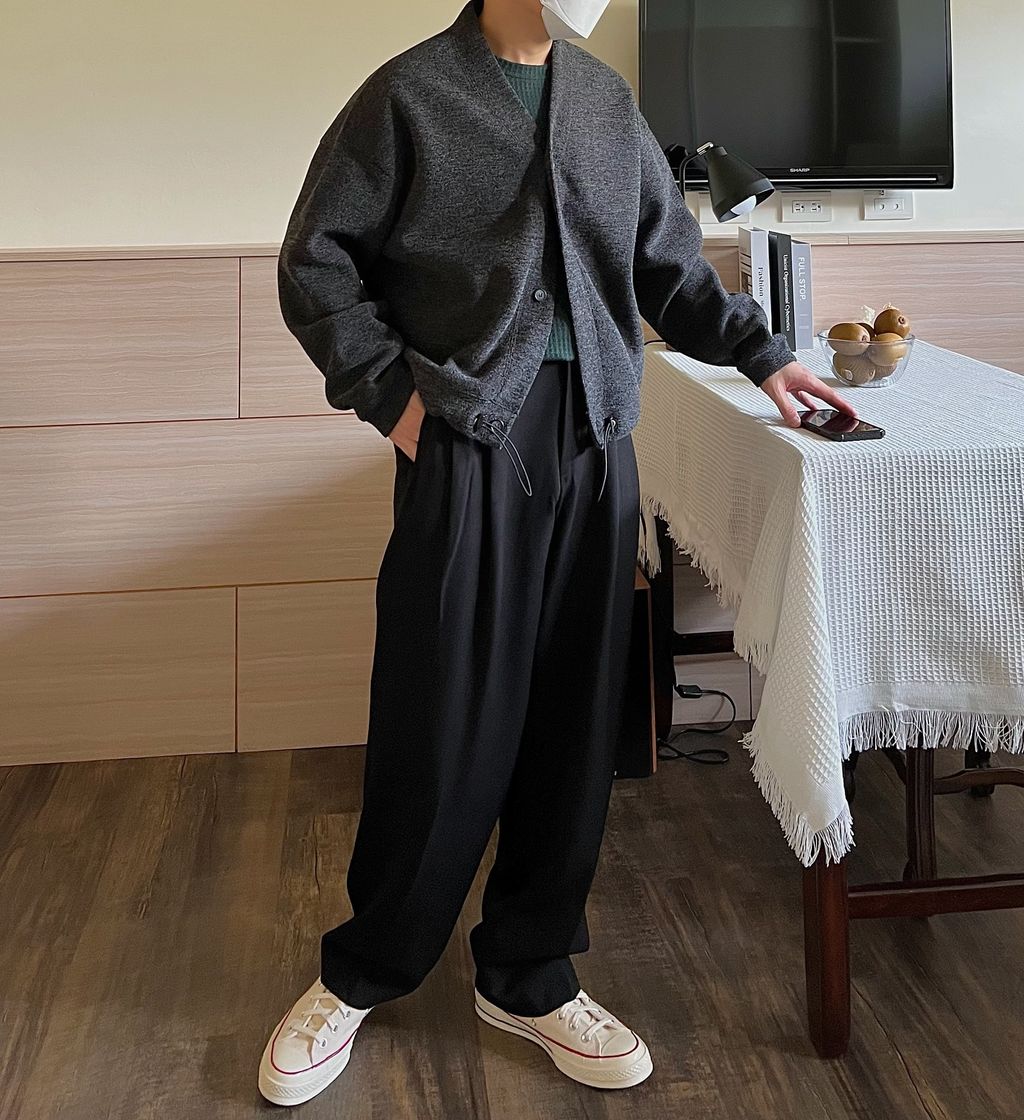 OPPAKOREA Cozy 後鬆緊兩褶休閒寬褲 (3色) (極為推薦!!!)