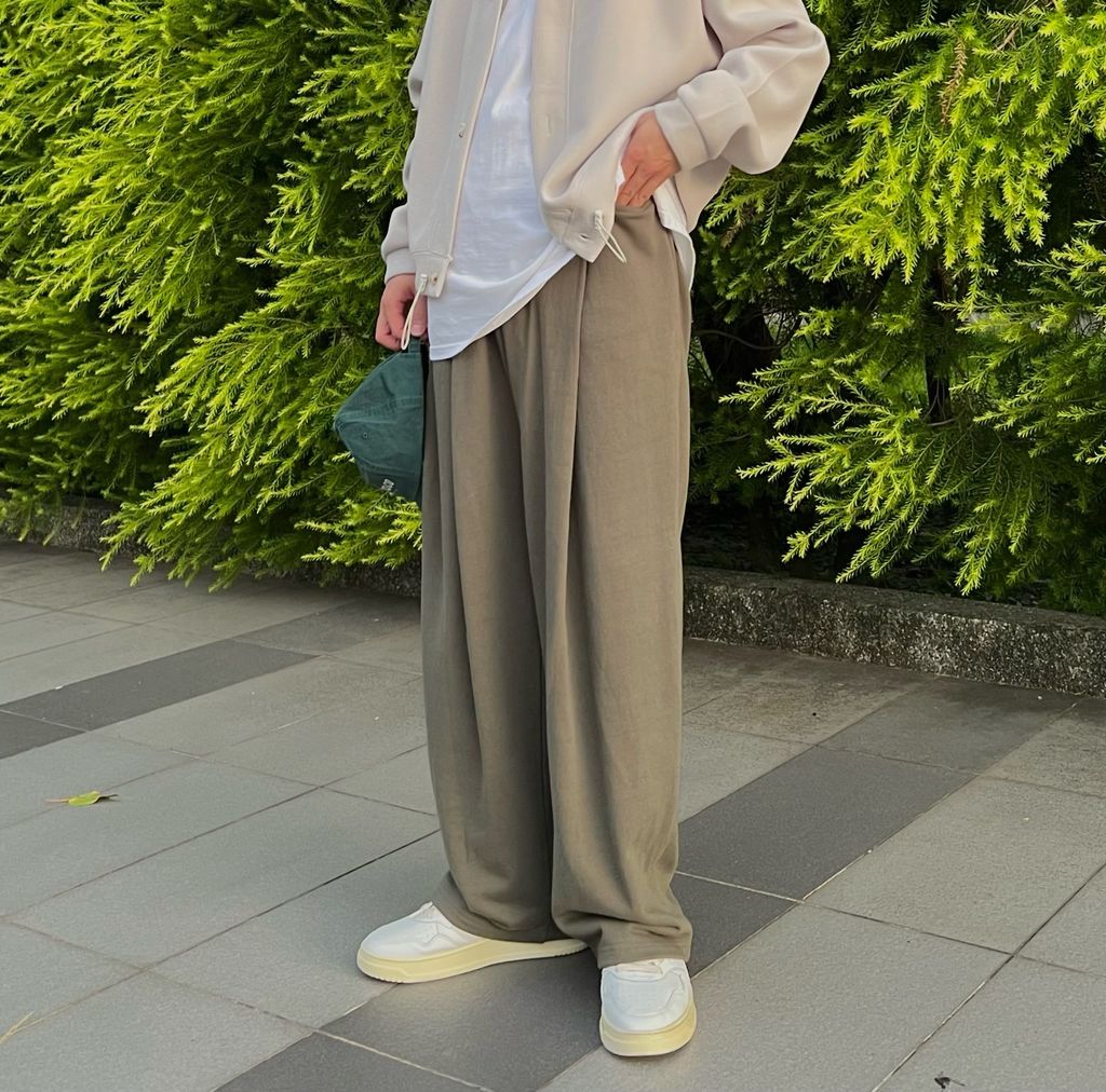 OPPAKOREA 大打褶厚磅棉寬褲 (5色) (日常推薦!!!)