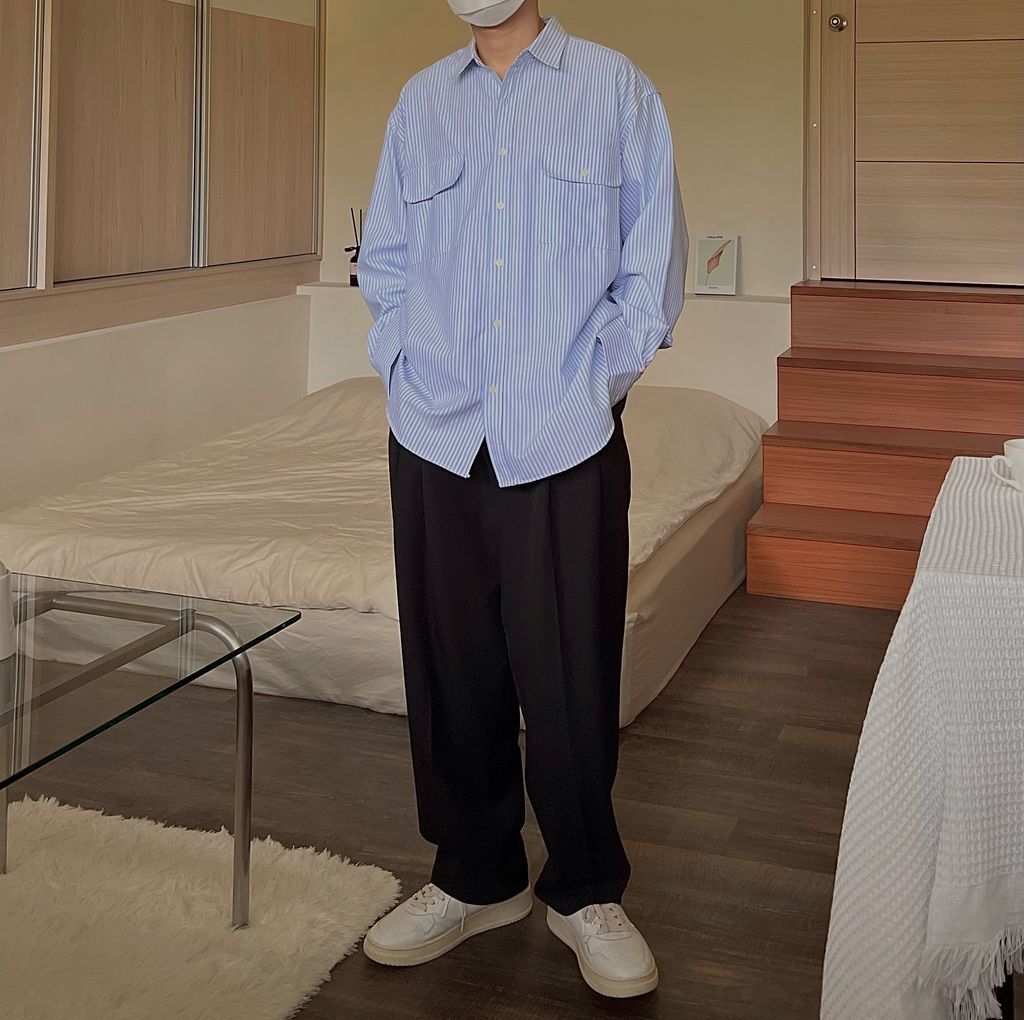 OPPAKOREA Cozy 後鬆緊兩褶休閒寬褲 (3色) (極為推薦!!!)