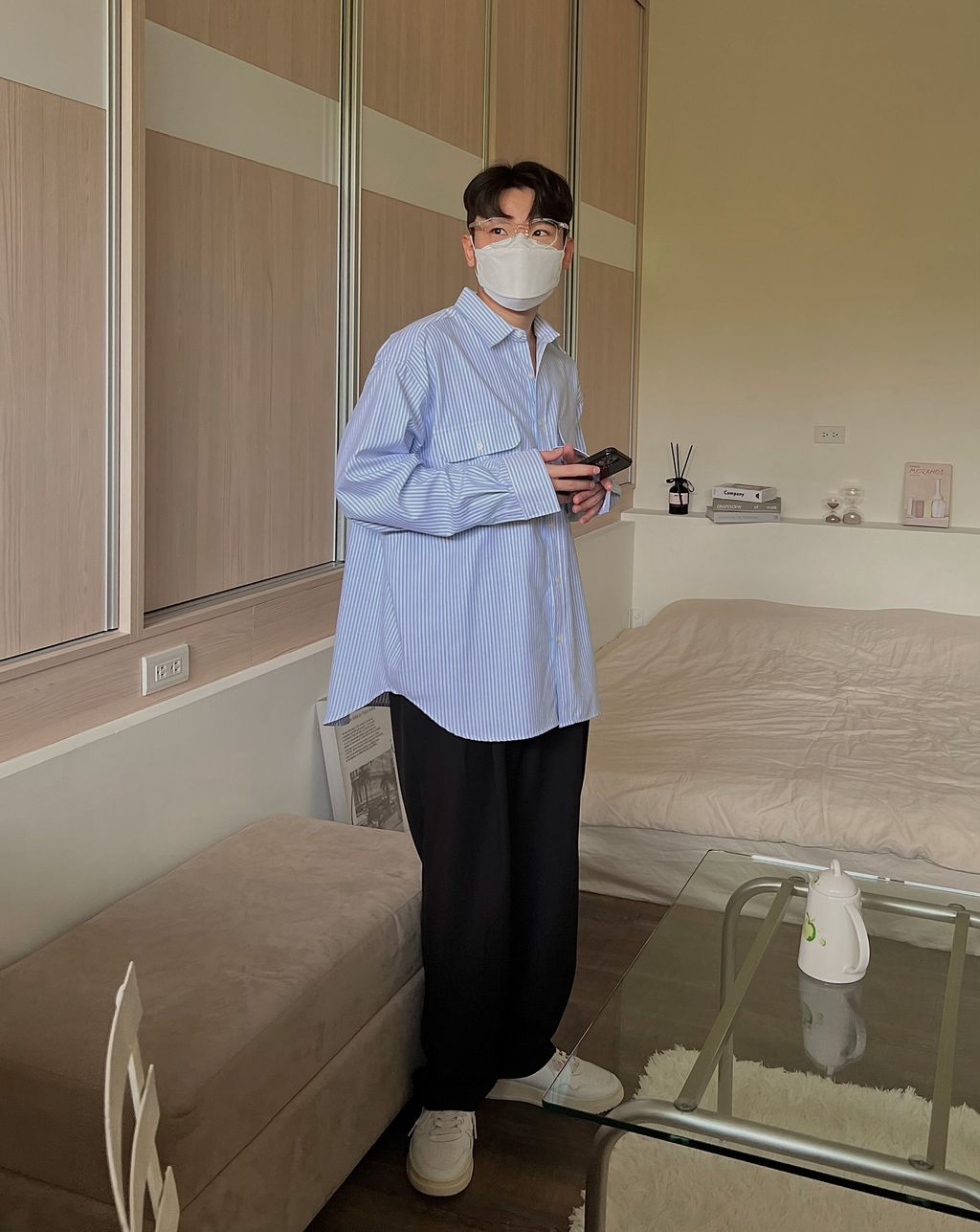 OPPAKOREA Cozy 後鬆緊兩褶休閒寬褲 (3色) (極為推薦!!!)