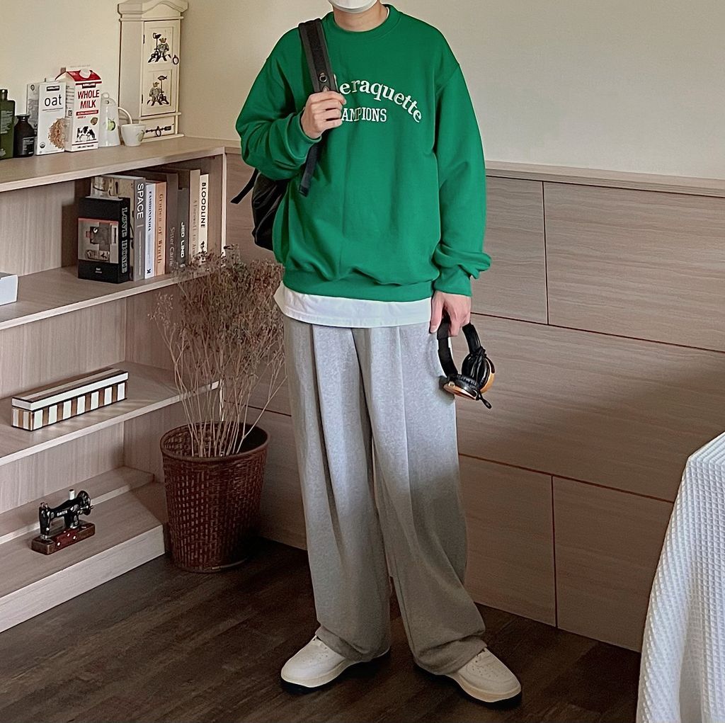 OPPAKOREA 大打褶厚磅棉寬褲 (5色) (日常推薦!!!)